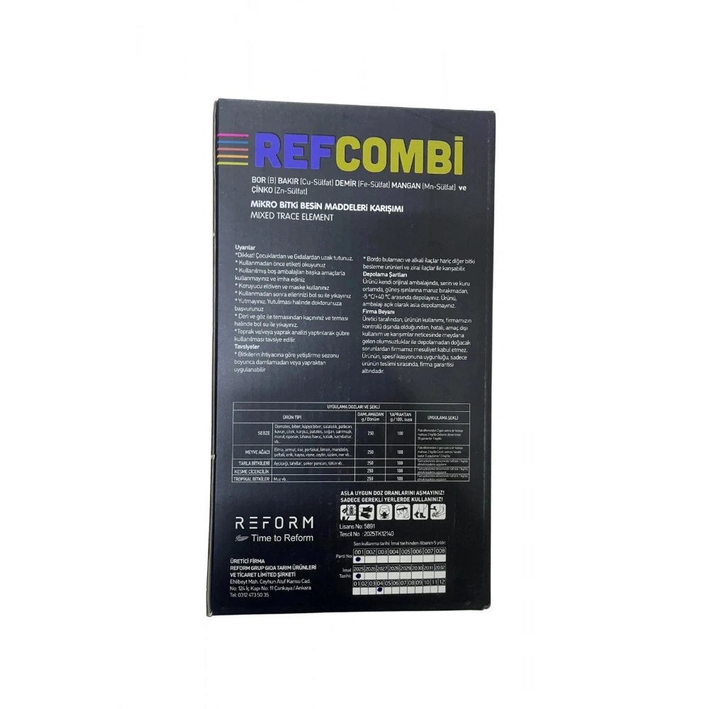 Refcombi Ec Mikro Elementli Fertilizer Granül Gübre 1 Kg