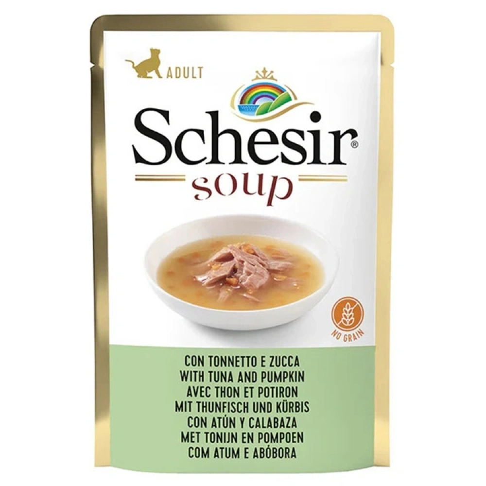 Schesir Soup Ton Balığı İle Bal Kabağı Yetişkin Kedi Çorbası Pouch 85g