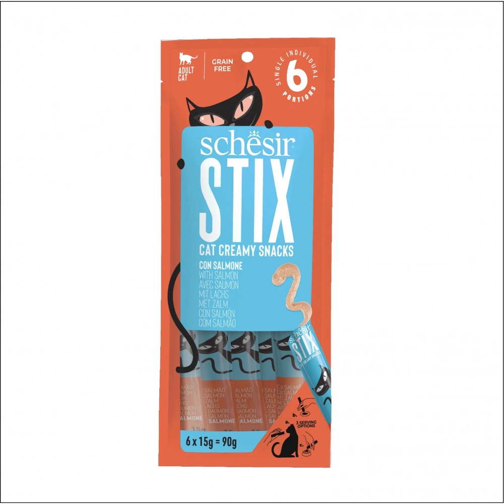Schesir Stix Somonlu Krem Ödül Maması 12x6x15g