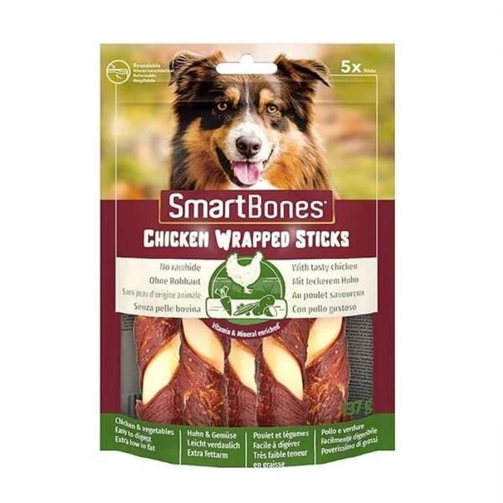 Smartbones Çubuk Köpek Ödül Maması Tavuklu Medium (5li) 125g