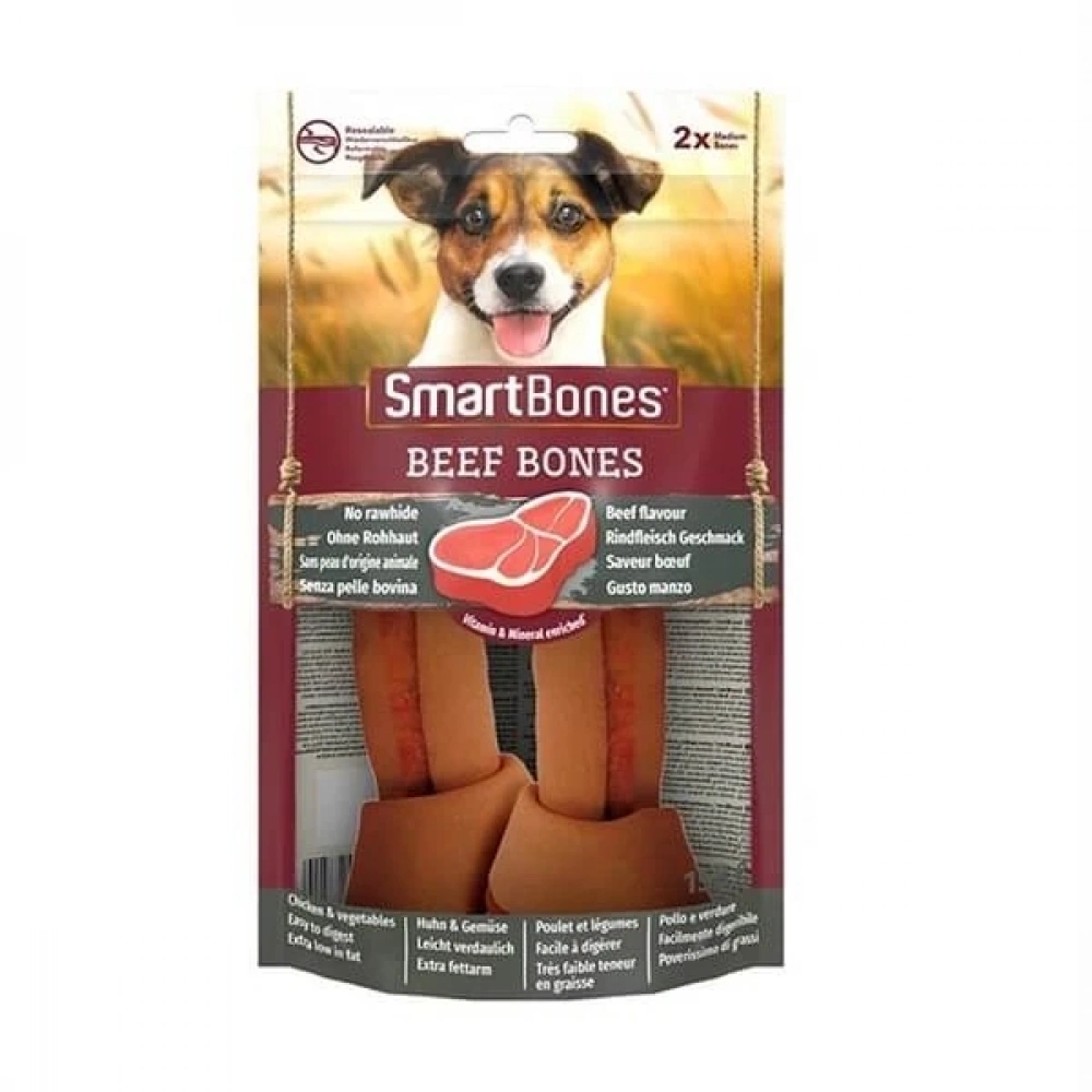 Smartbones Köpek Ödül Kemiği Sığır Etli Medium (2li) 158g
