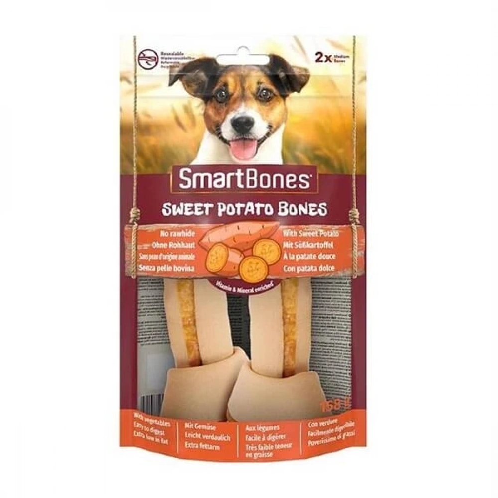 Smartbones Köpek Ödül Kemiği Tatlı Patatesli Medium (2li) 158g
