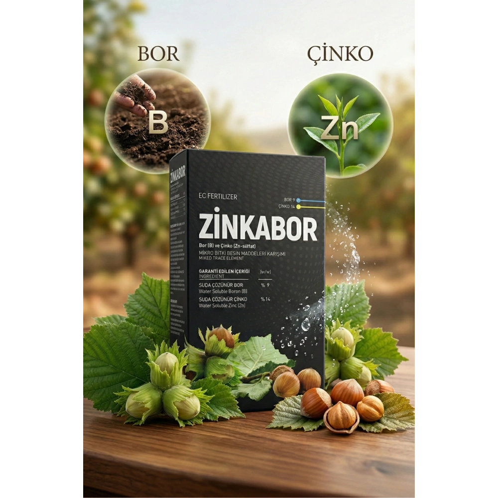 Zinkabor Ec Fertilizer Mikro Elementli Granül Gübre 1 Kg