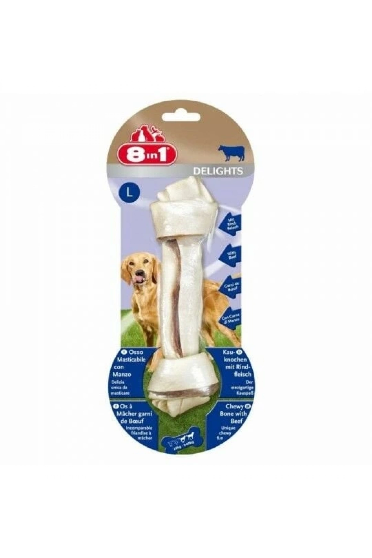8ın1 Delights Bone Köpek Ödül Kemiği Sığır Etli L - 85gr