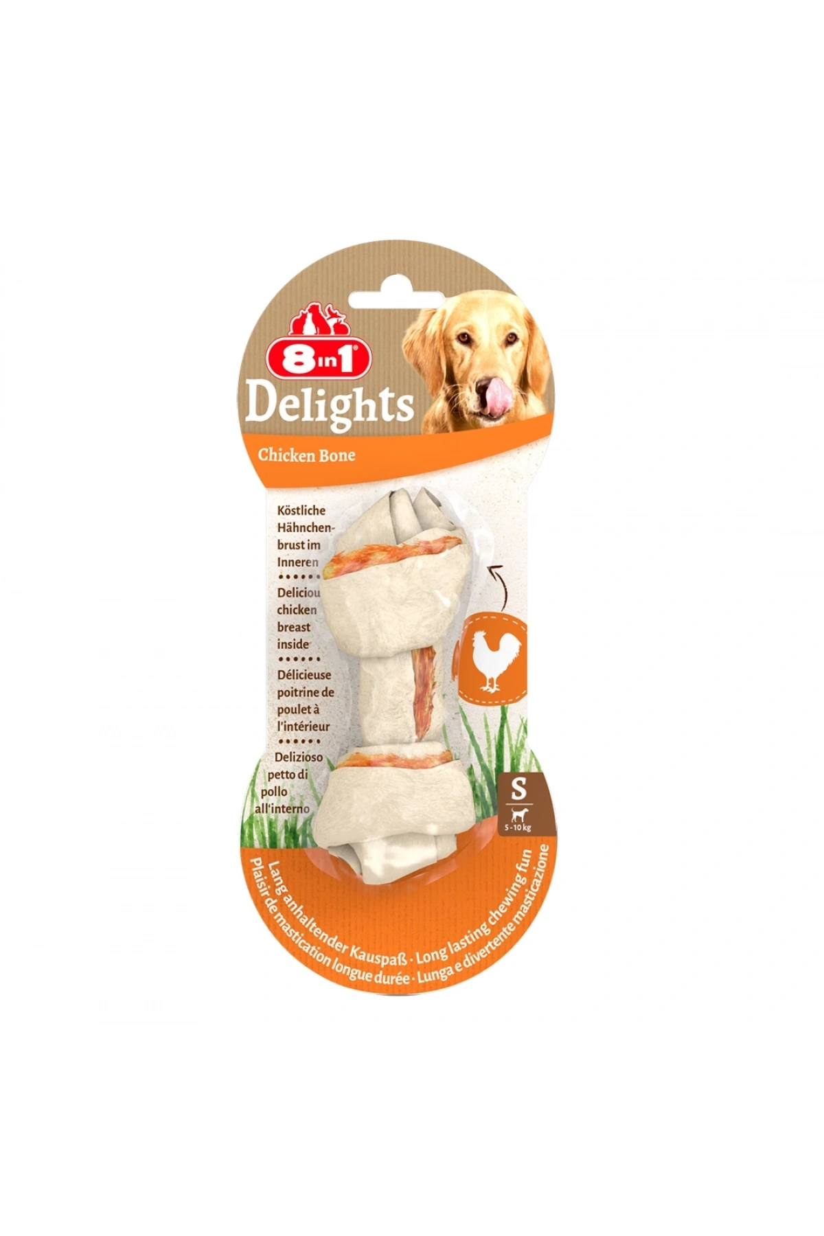 8ın1 Delights Bones Köpek Ödül Kemiği Tavuklu S