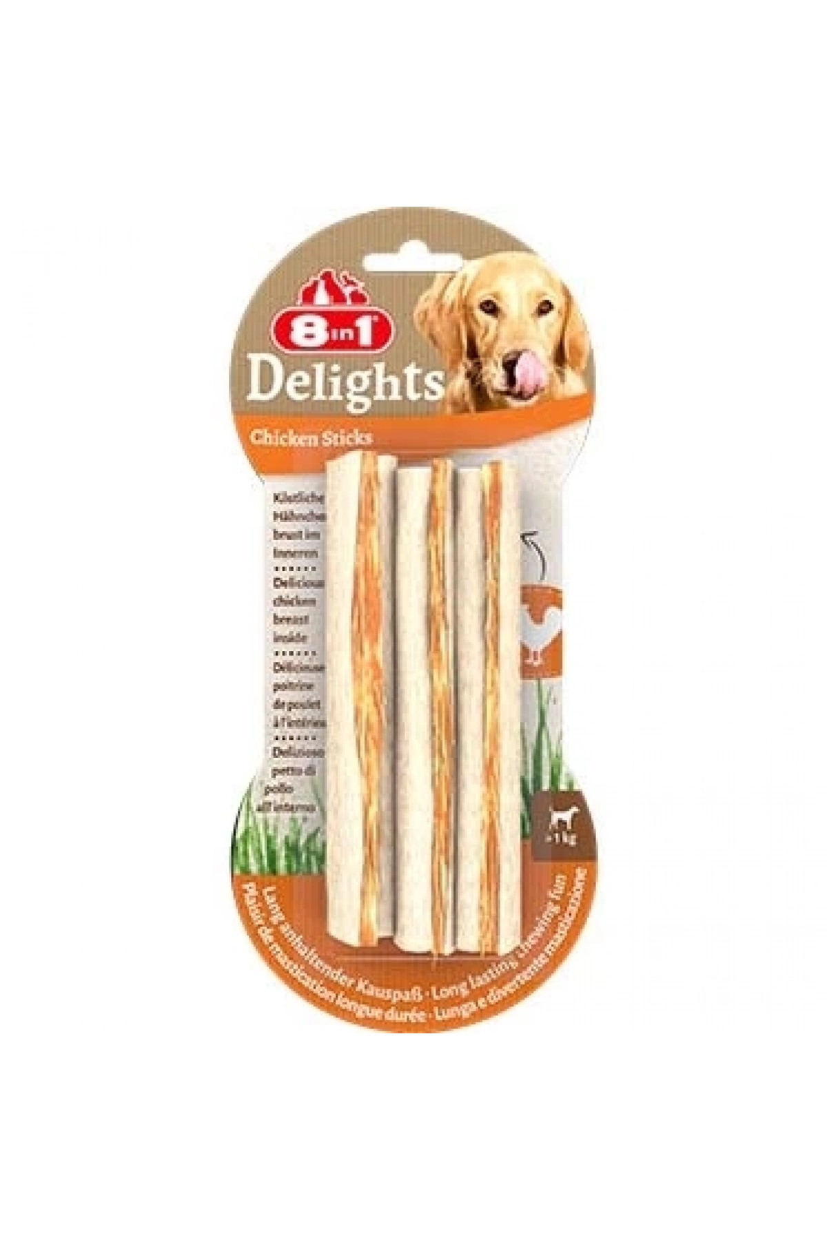 8ın1 Delights Çubuk Köpek Ödül Kemiği Tavuklu - 75gr