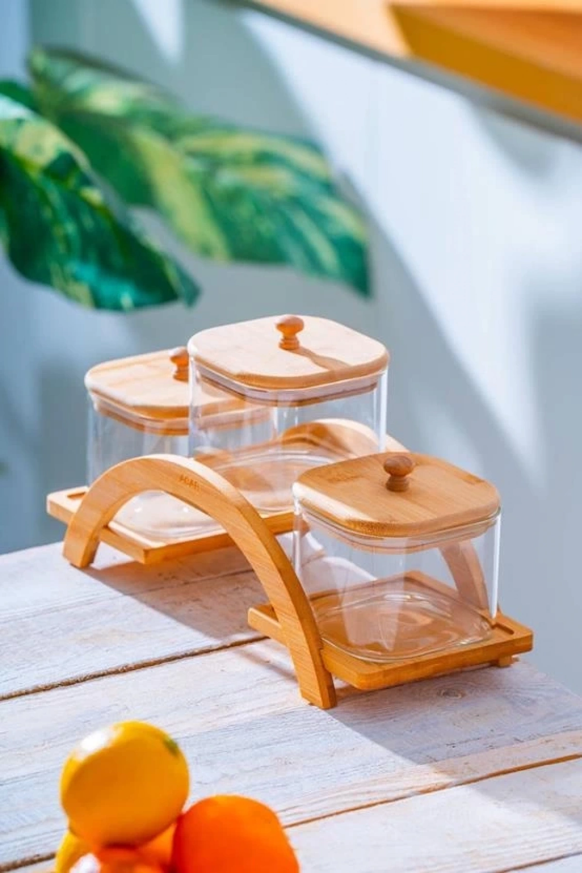 Acar Bambu Standlı 3lü Baharatlık