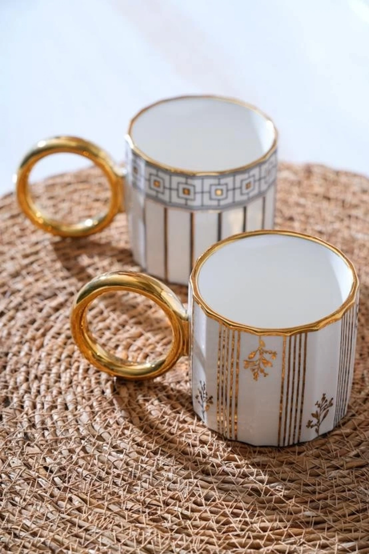 Acar Kaı7508 Carlene Gold-beyaz Porselen Kupa
