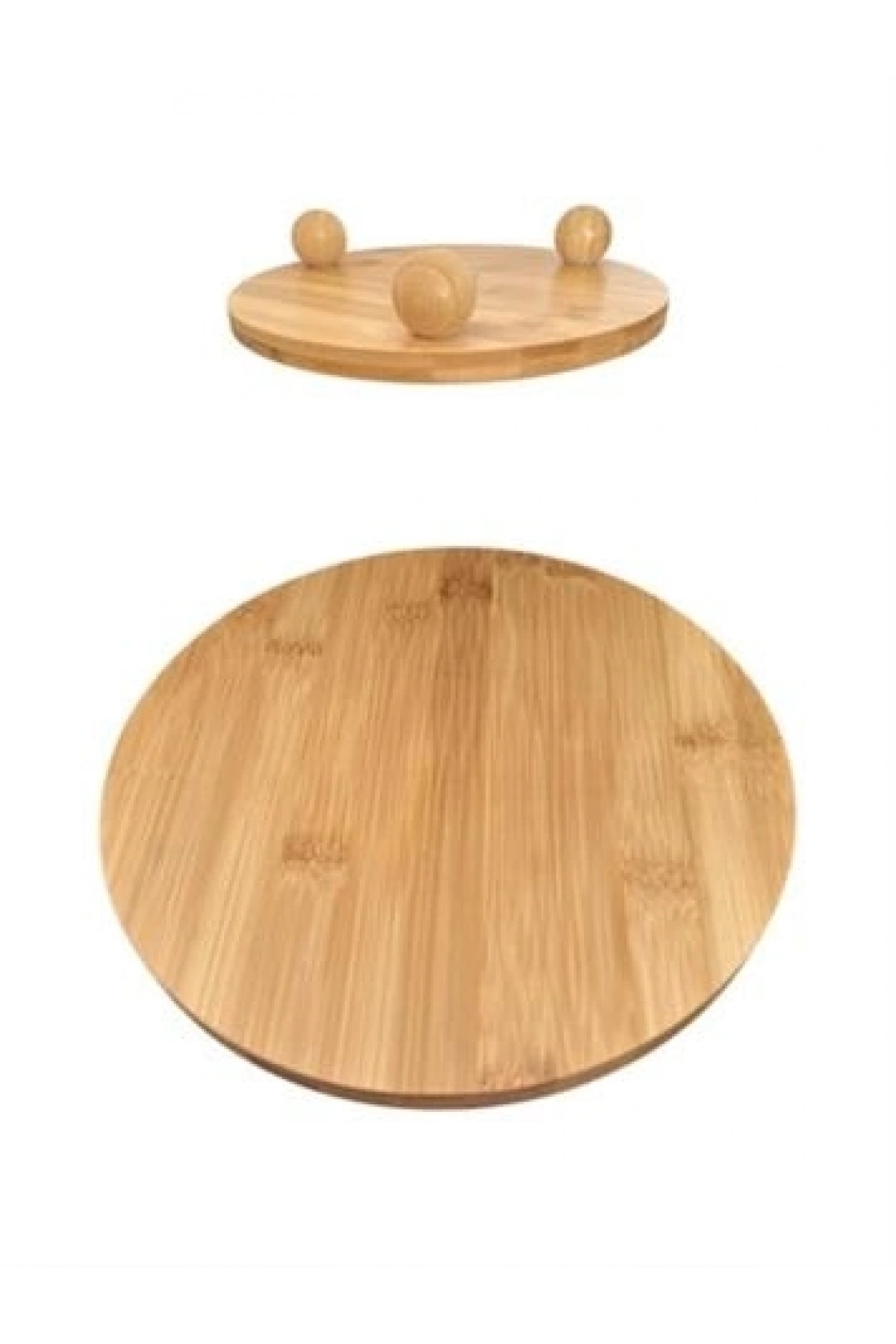 Balsa Bambu Top Ayaklı Servis Tepsisi 25cm