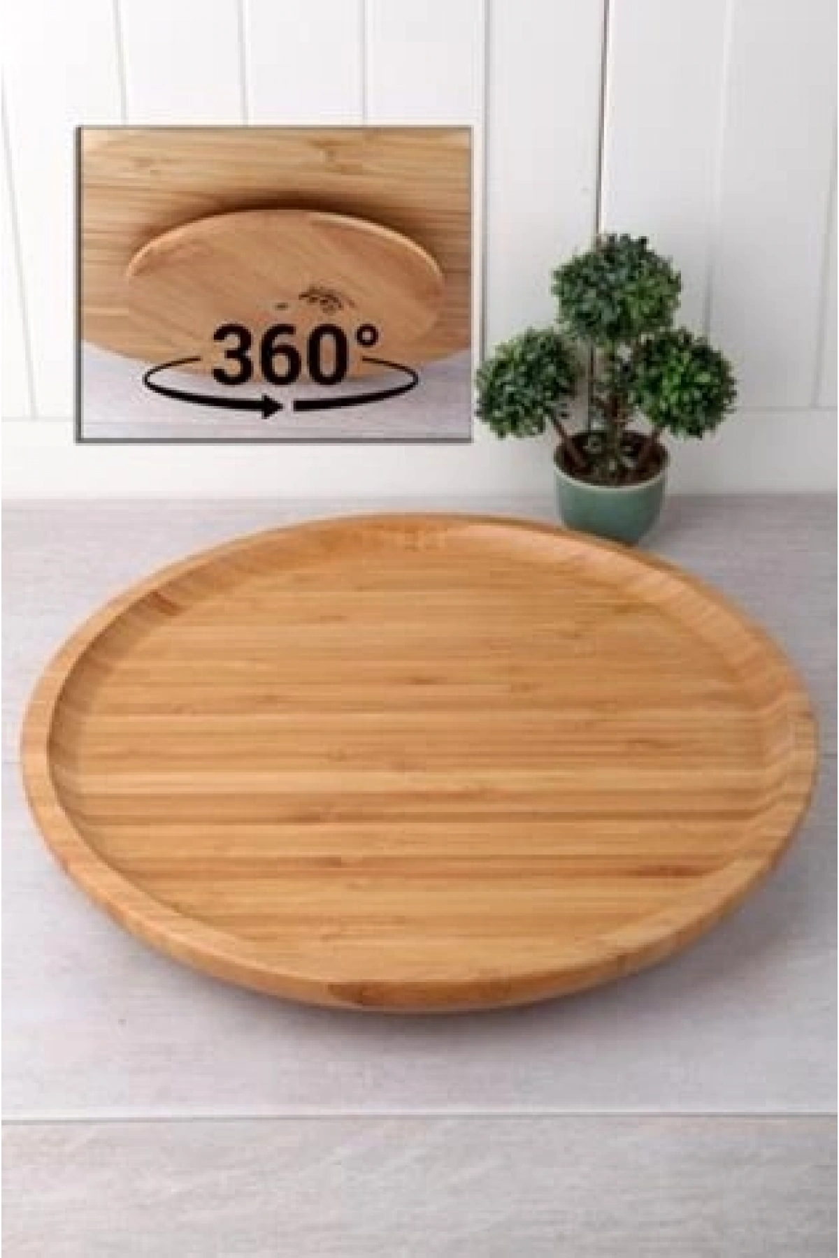 Balsa Dönerli Bambu Servis Tabağı