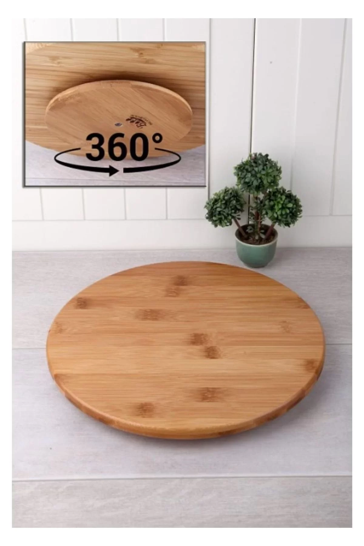 Balsa Dpt30 Dönebilen Kahverengi Ahşap Pizza Tahtası 30 Cm
