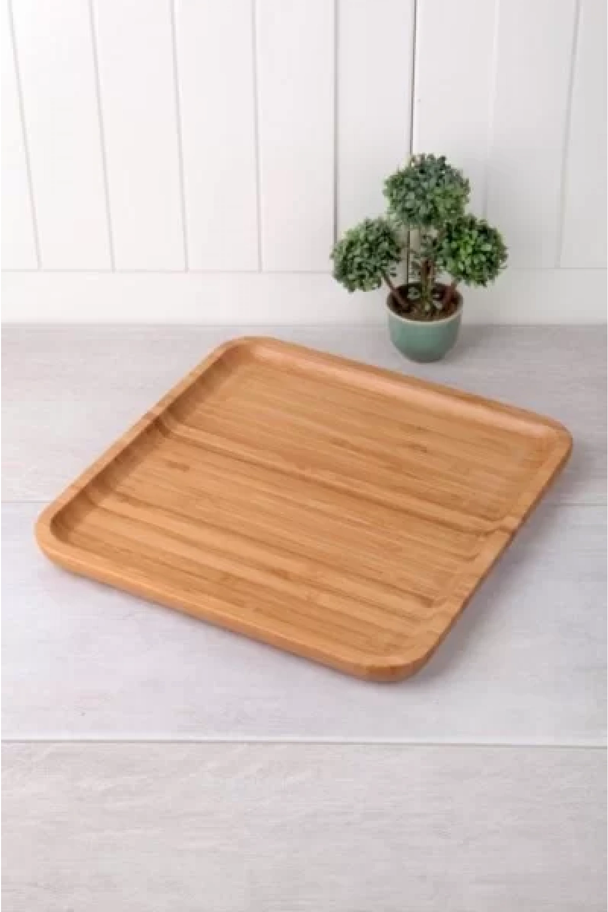 Balsa Kr2525 Kare Kahverengi Bambu Tabak 25 Cm