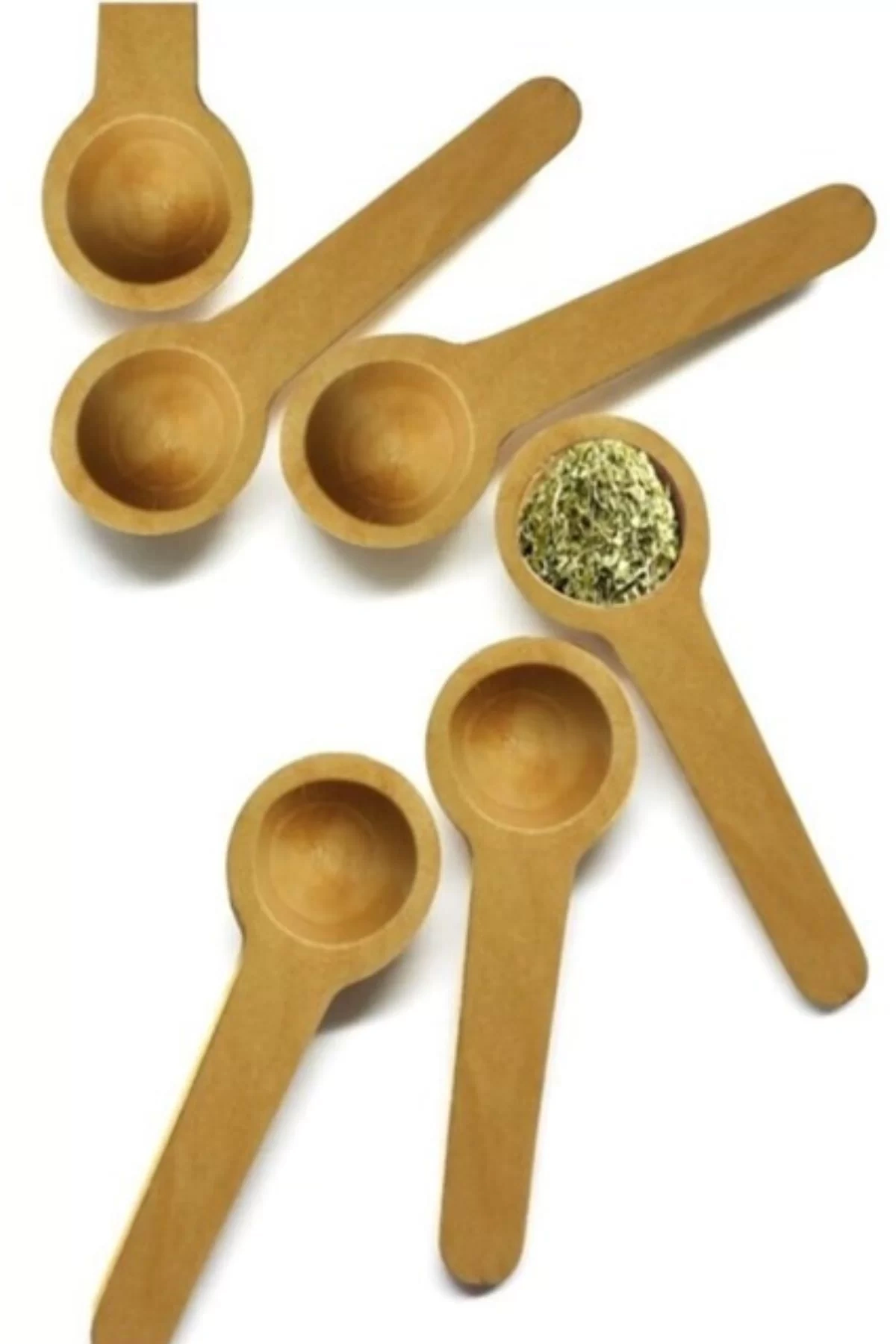 Balsa Olc06 Kahverengi Bambu Ölçek Kaşığı 6lı