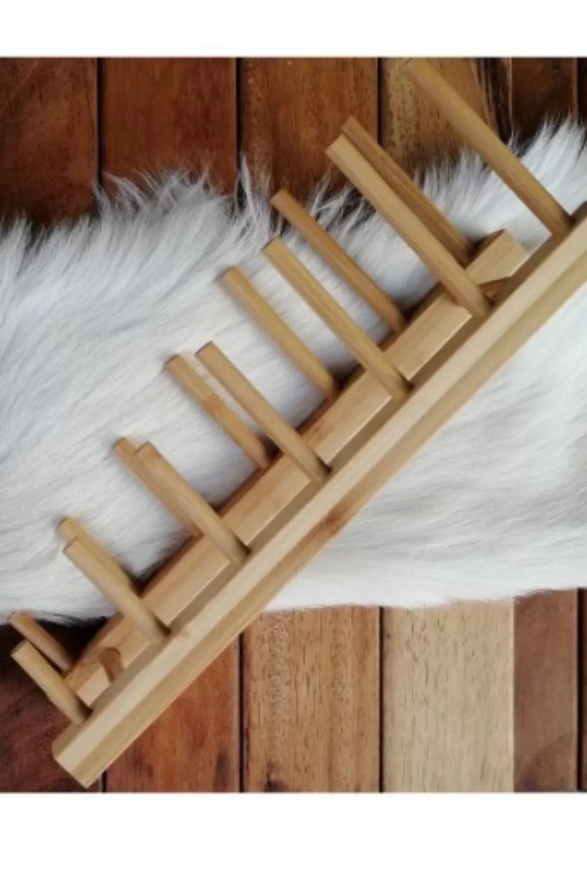 Balsa Tbk07 Kahverengi Bambu Tabaklık 6 Bölmeli