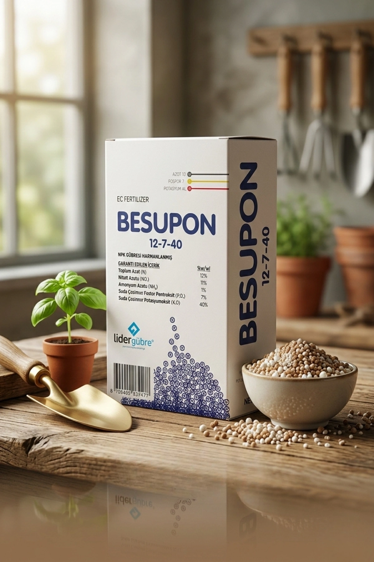 Besupon 12-7-40 Harmanlanmış Npk Granül Gübre 1 Kg