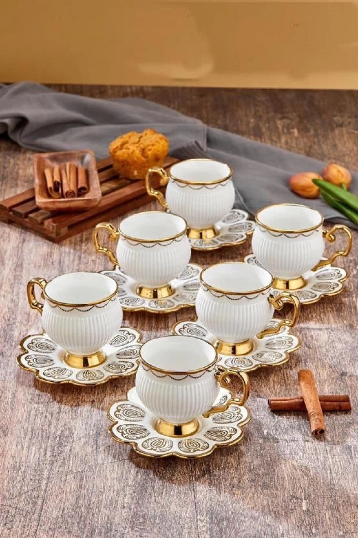 Cok 6lı Porselen Fincan Seti