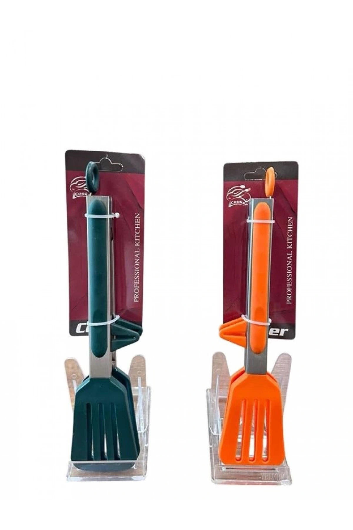 Cooker Renkli Çelik & Plastik Servis Maşası