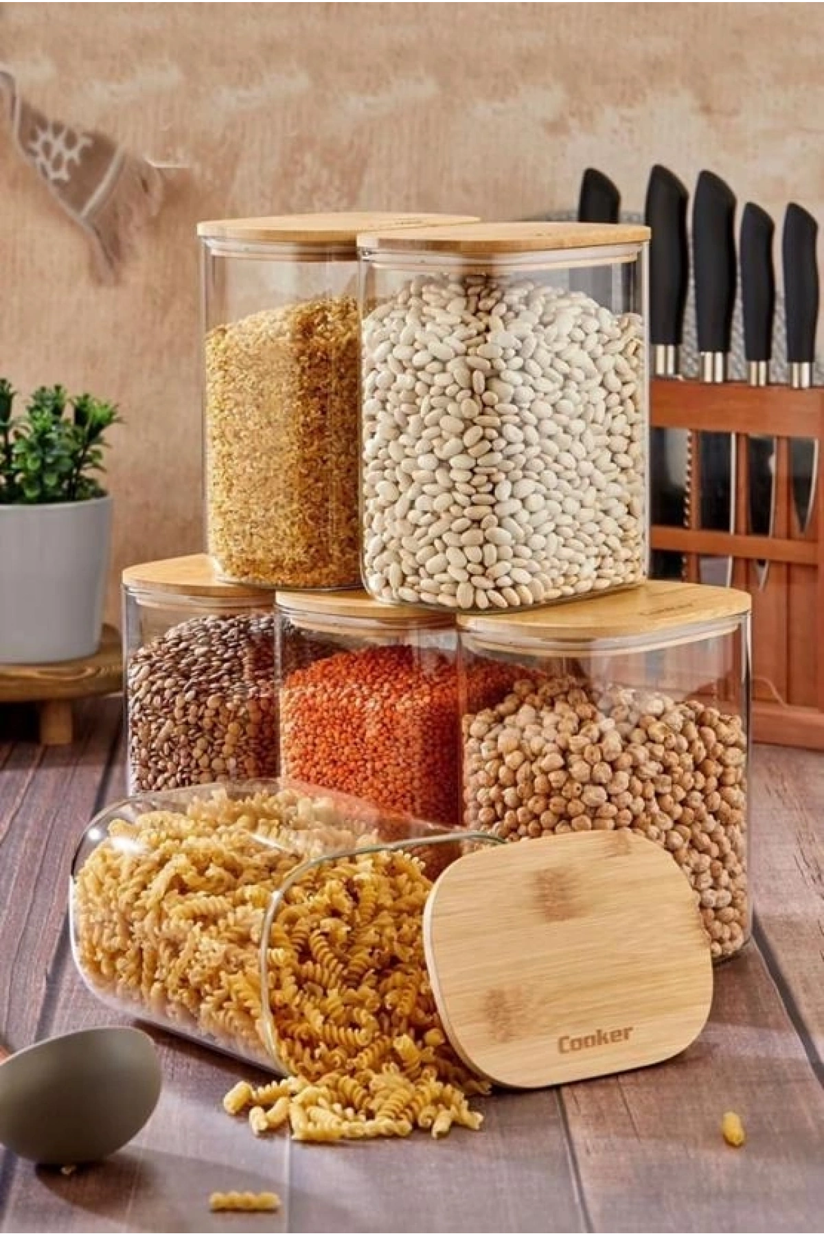 Cooker Borosilikat Cam Kavanoz 17 Cm 1 Adet
