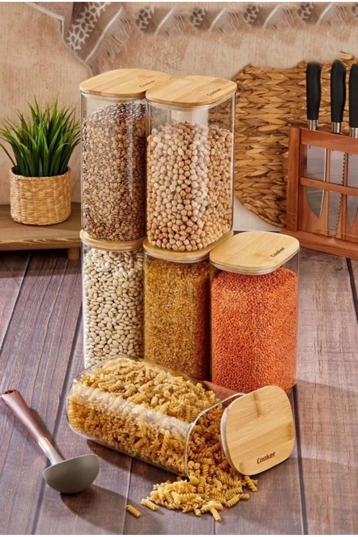 Cooker Borosilikat Cam Kavanoz 22 Cm 1 Adet