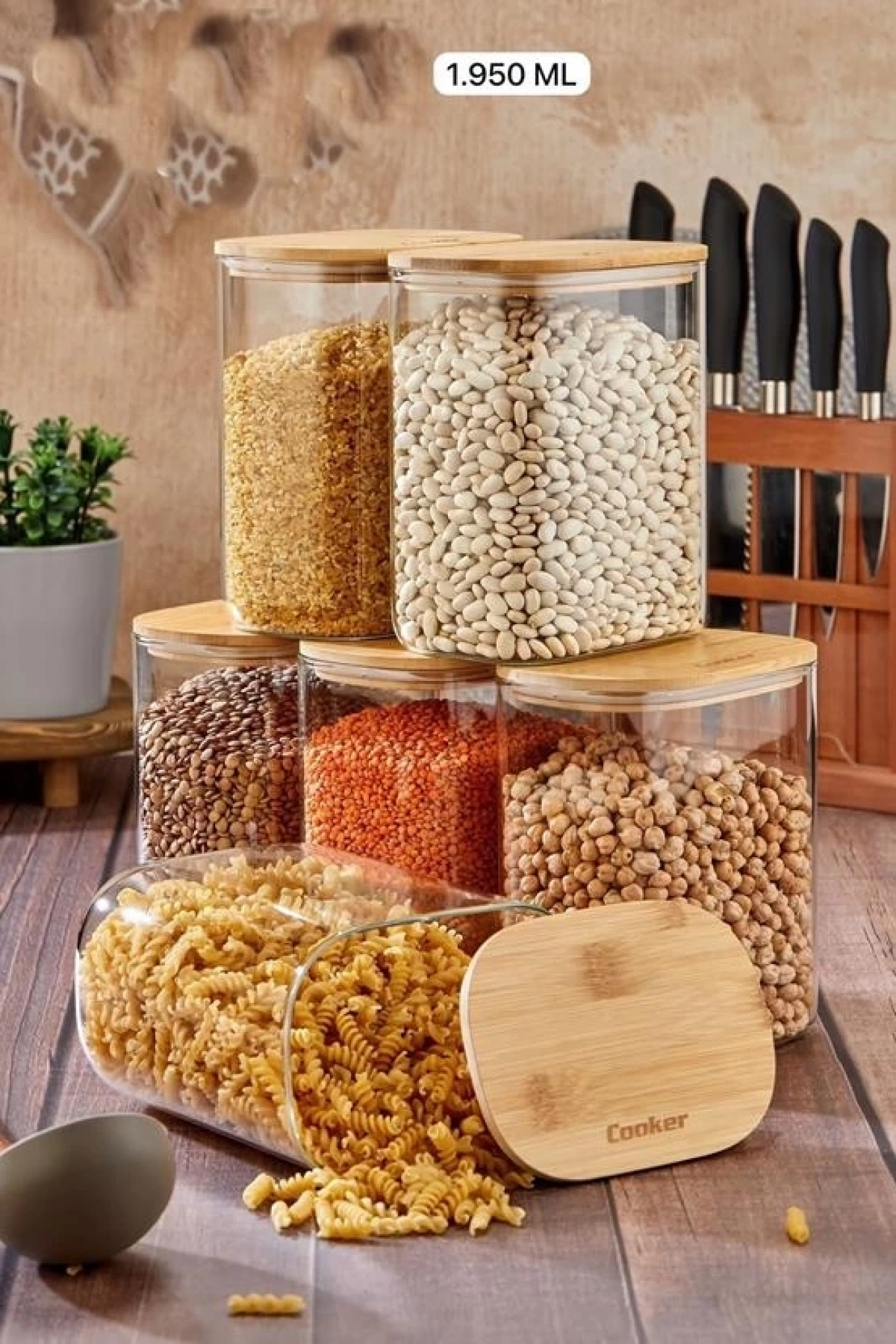 Cooker Borosilikat Oval Kavanoz 16.5 cm