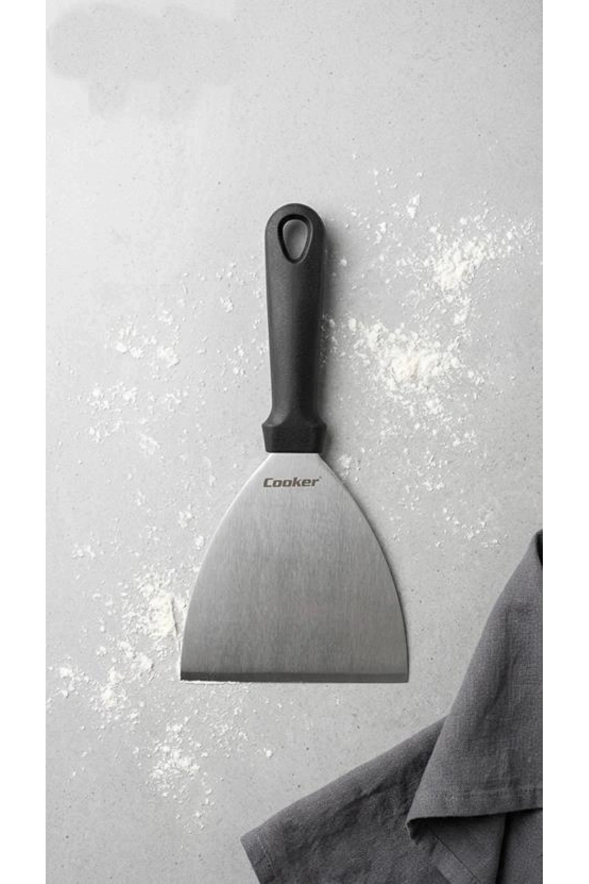 Cooker Çelik Düz Spatula 12x24 Cm