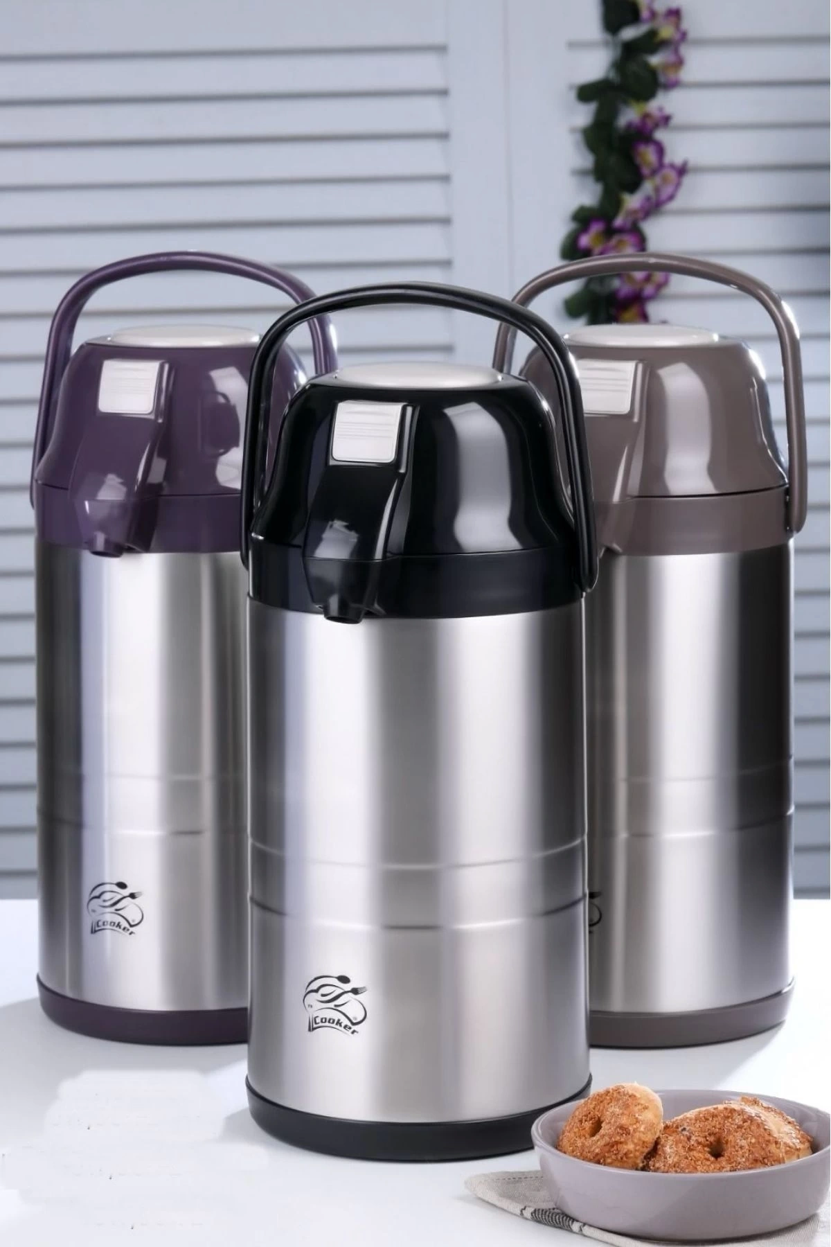 Cooker Ckr2008 Termos Çelik Pompalı 3.5 Lt