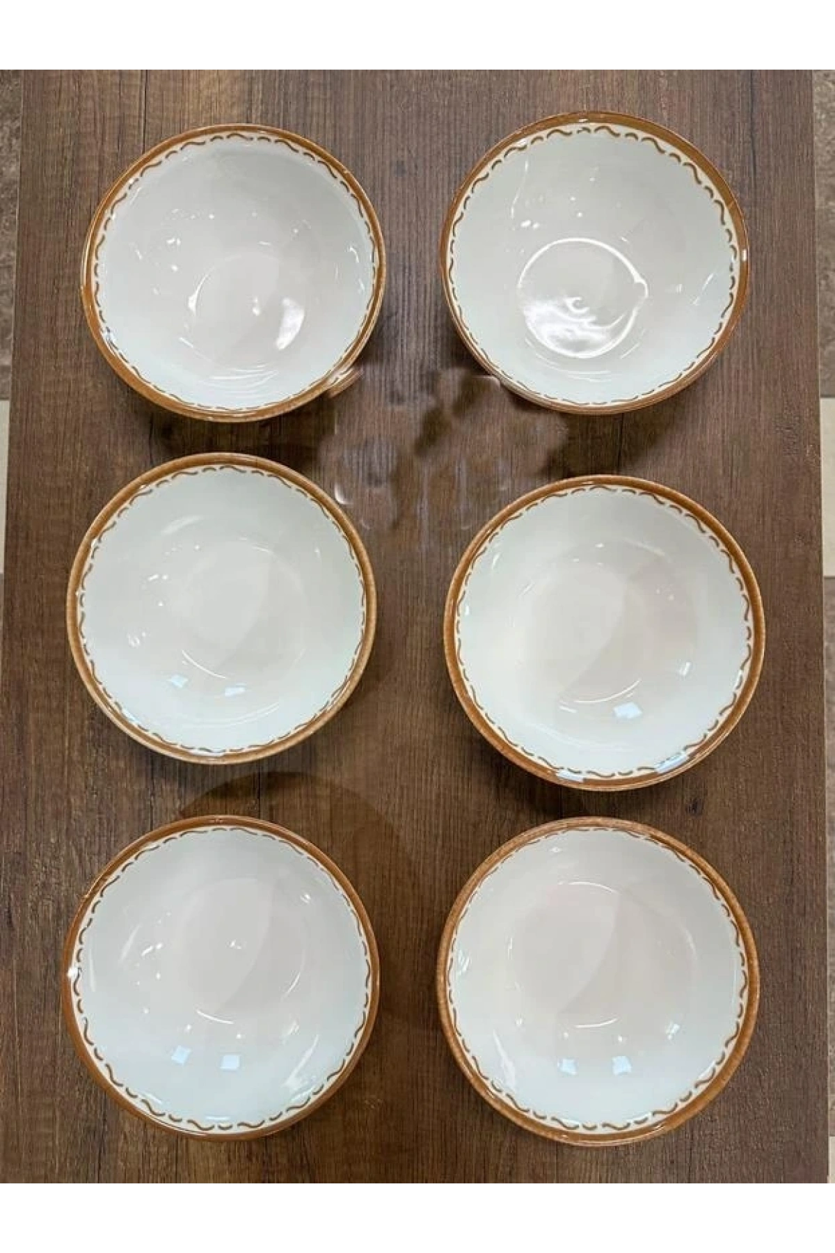 Cooker CKR4250 Desenli Beyaz Porselen Kase 14 cm 6lı