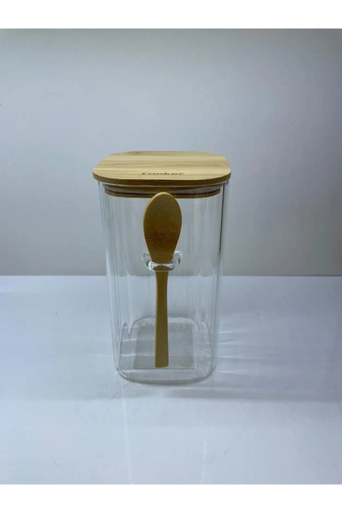 Cooker  Kaşıklı Cam Kavanoz 18cm