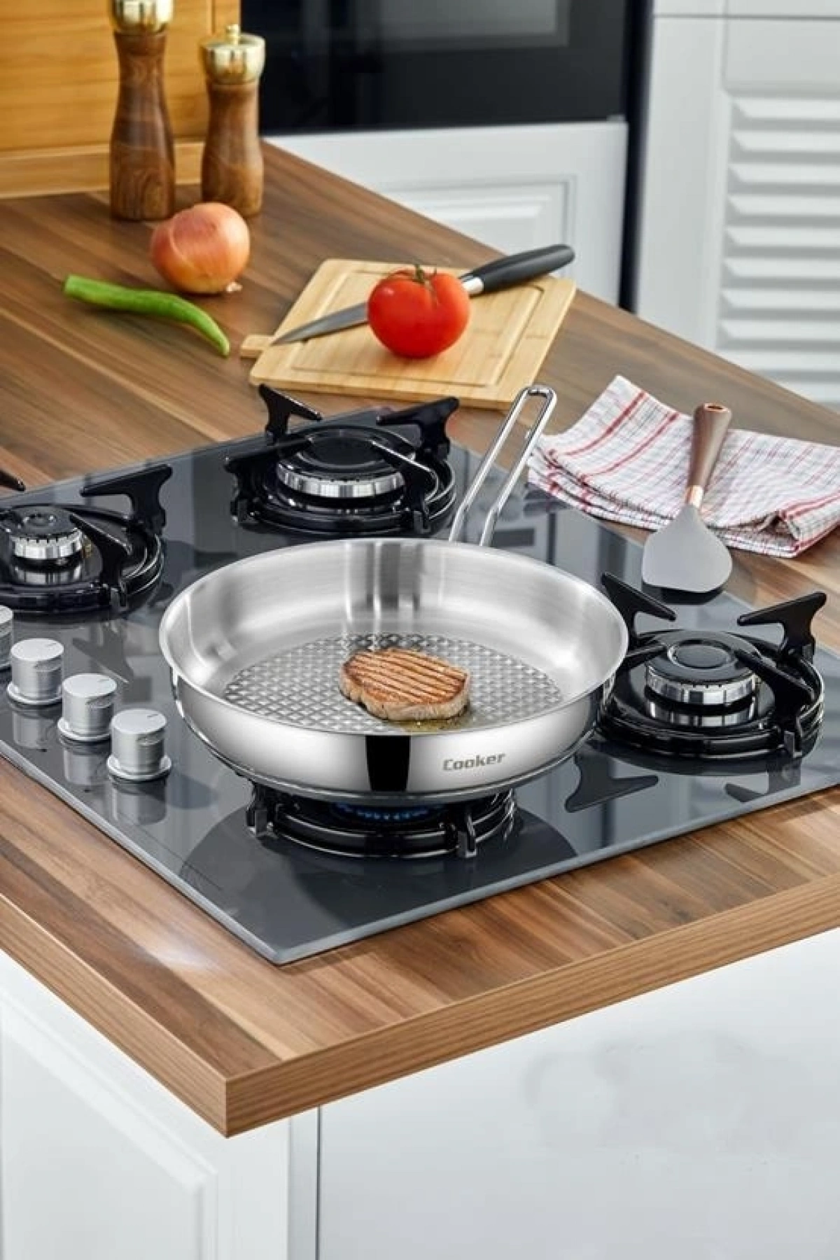 Cooker Lara Saplı Çelik Tava 26 cm