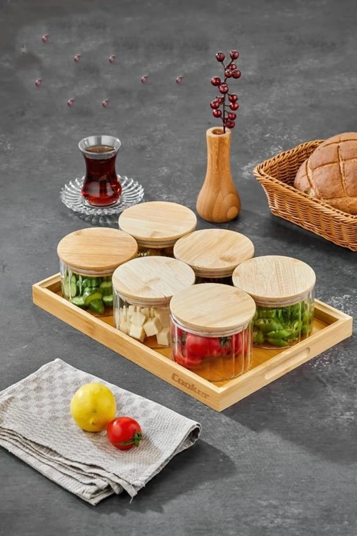 Cooker Porselen 6lı Cam Kahvaltılık