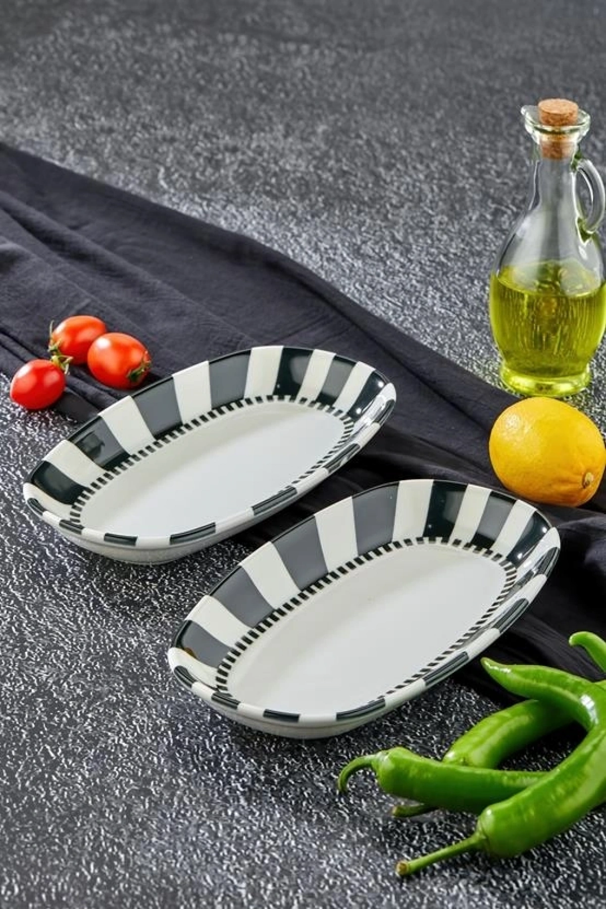 Cooker Porselen Kayık Tabak 2li