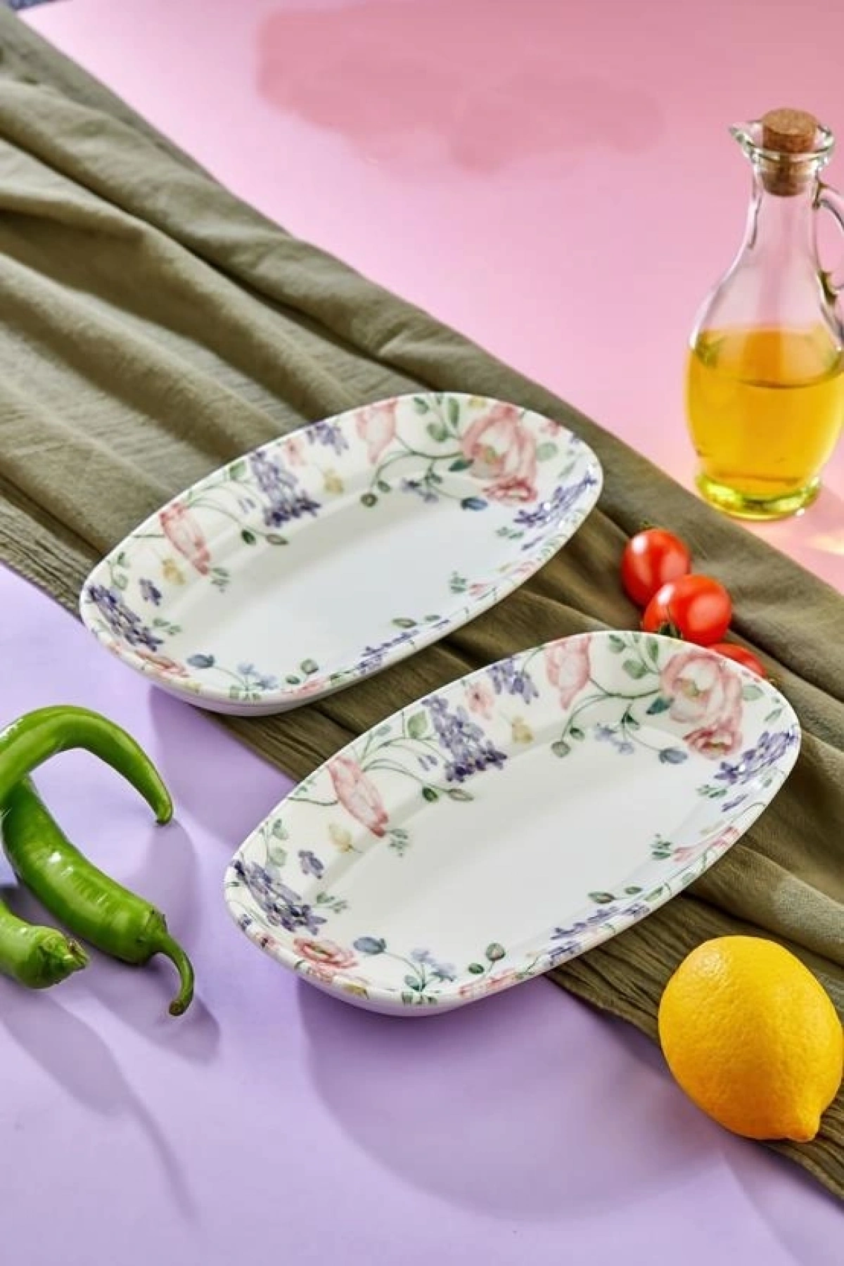 Cooker Porselen Kayık Tabak 24 cm 2li