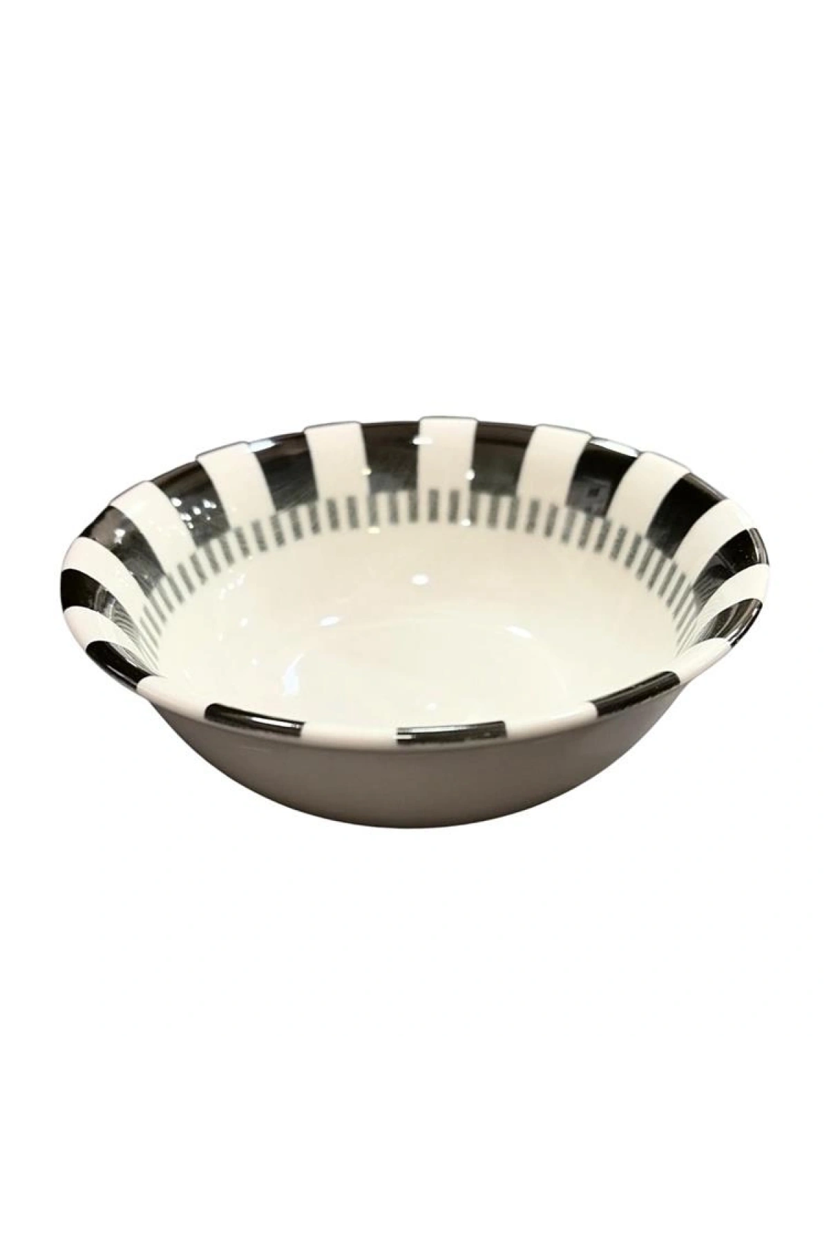 Cooker Porselen Siyah Beyaz Çorba Kasesi 6lı 14 Cm