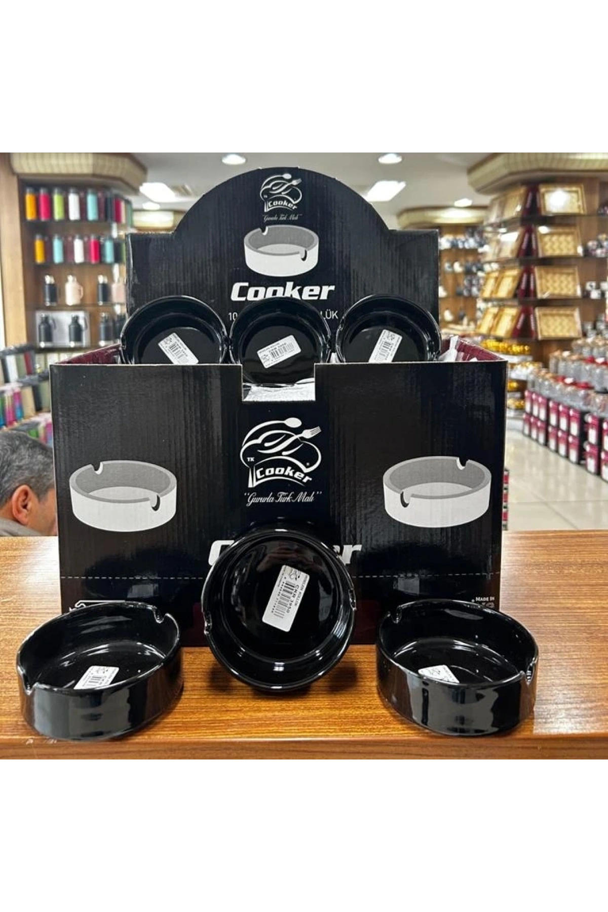 Cooker Porselen Siyah Küllük 10 Cm