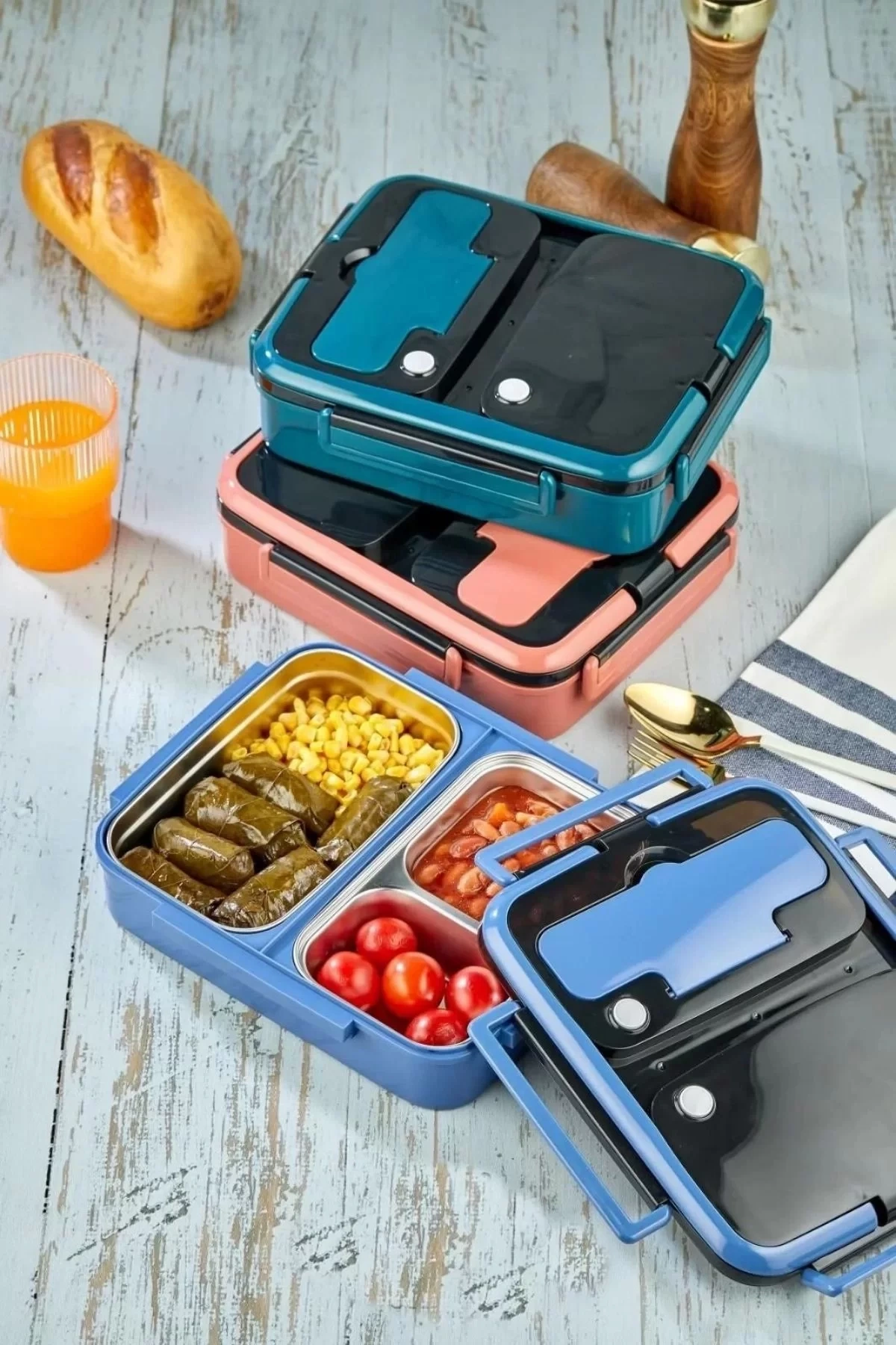 Cooker Yk1392 Bölmeli Çelik Hazneli Yemek Kabı