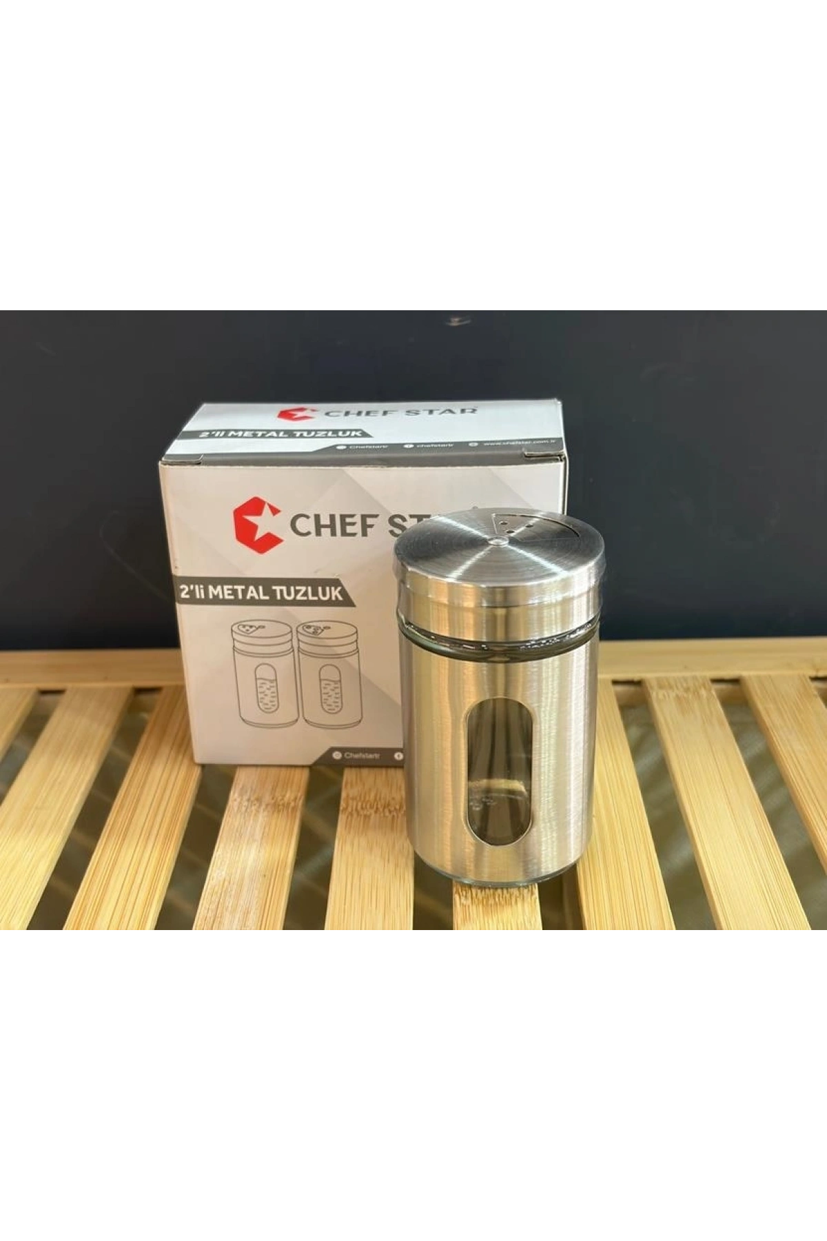 Doğaner Metal Tuzluk 2li