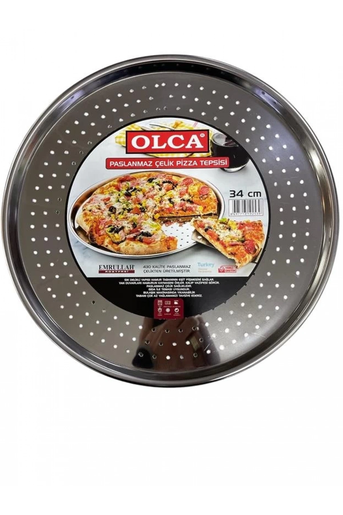 Emrullah Emr Pt34 Metal Pizza Tepsisi 34 Cm