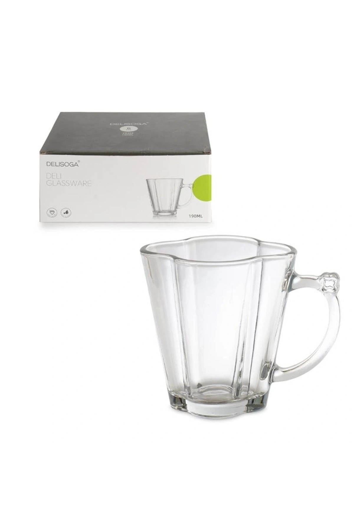 Esonez Cam Dalgalı Fincan 190 Ml 4lü