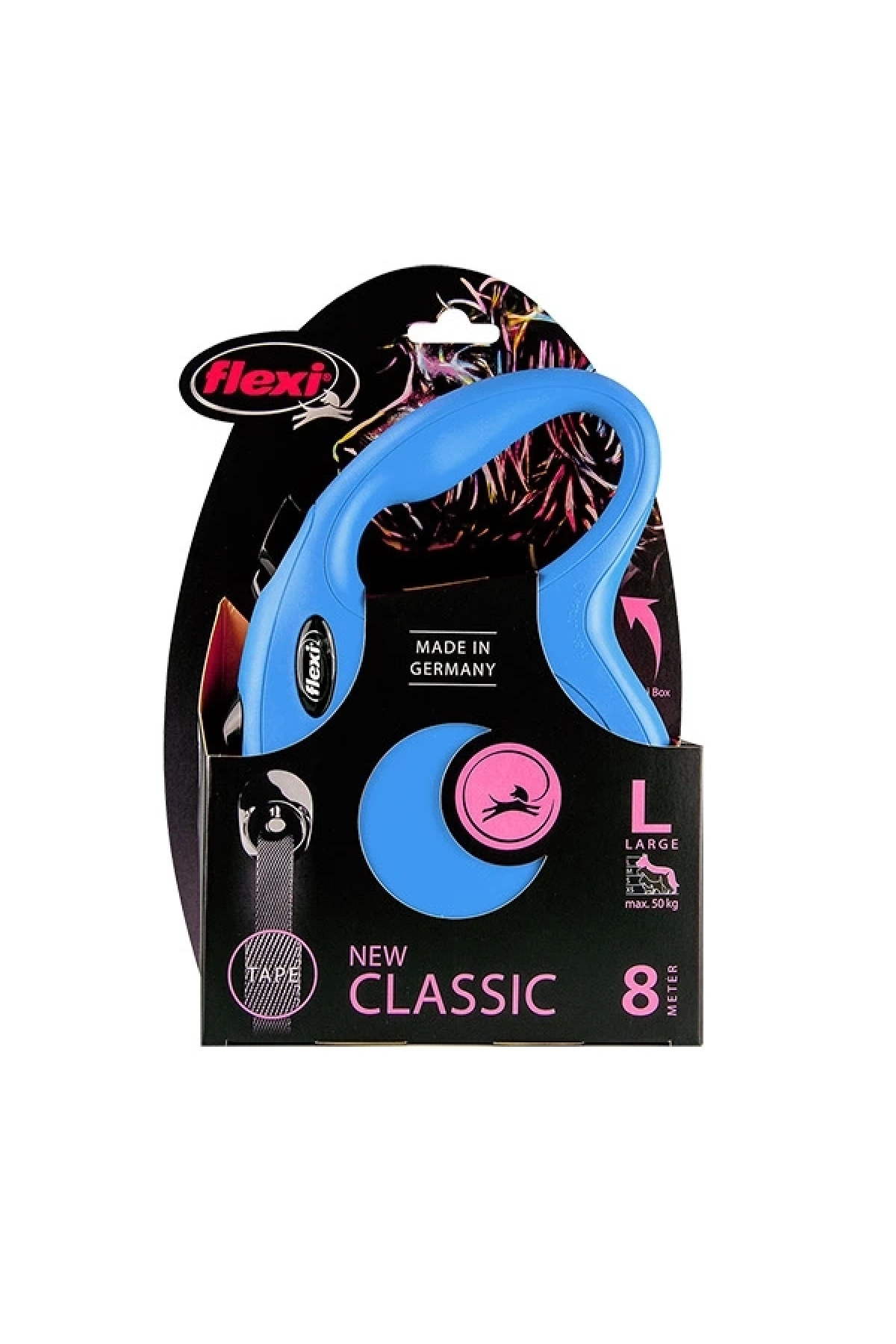 Flexi New Classic L Beden Mavi 8mt Şerit Tasma