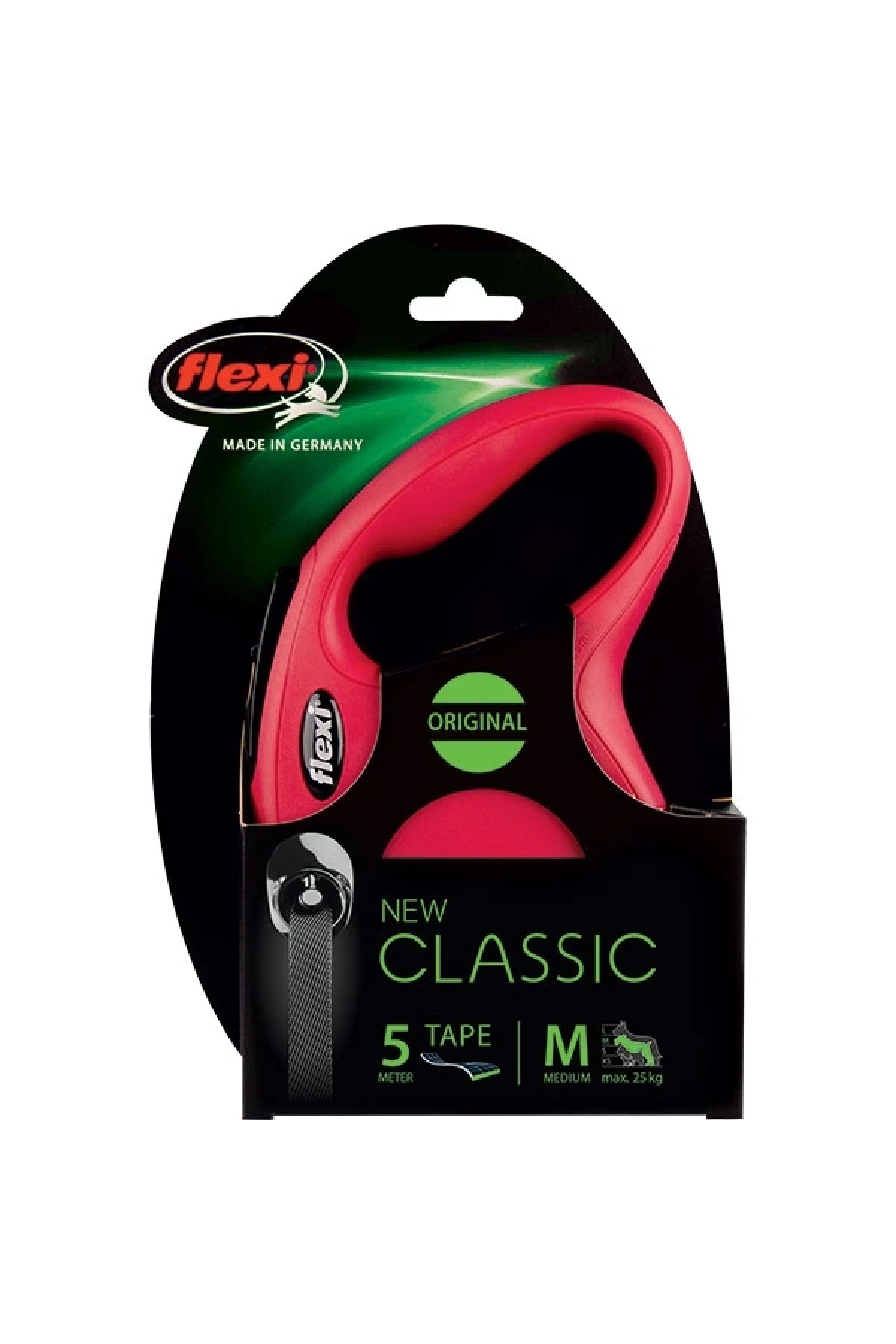 Flexi New Classic M Beden Kırmızı 5mt Şerit Tasma