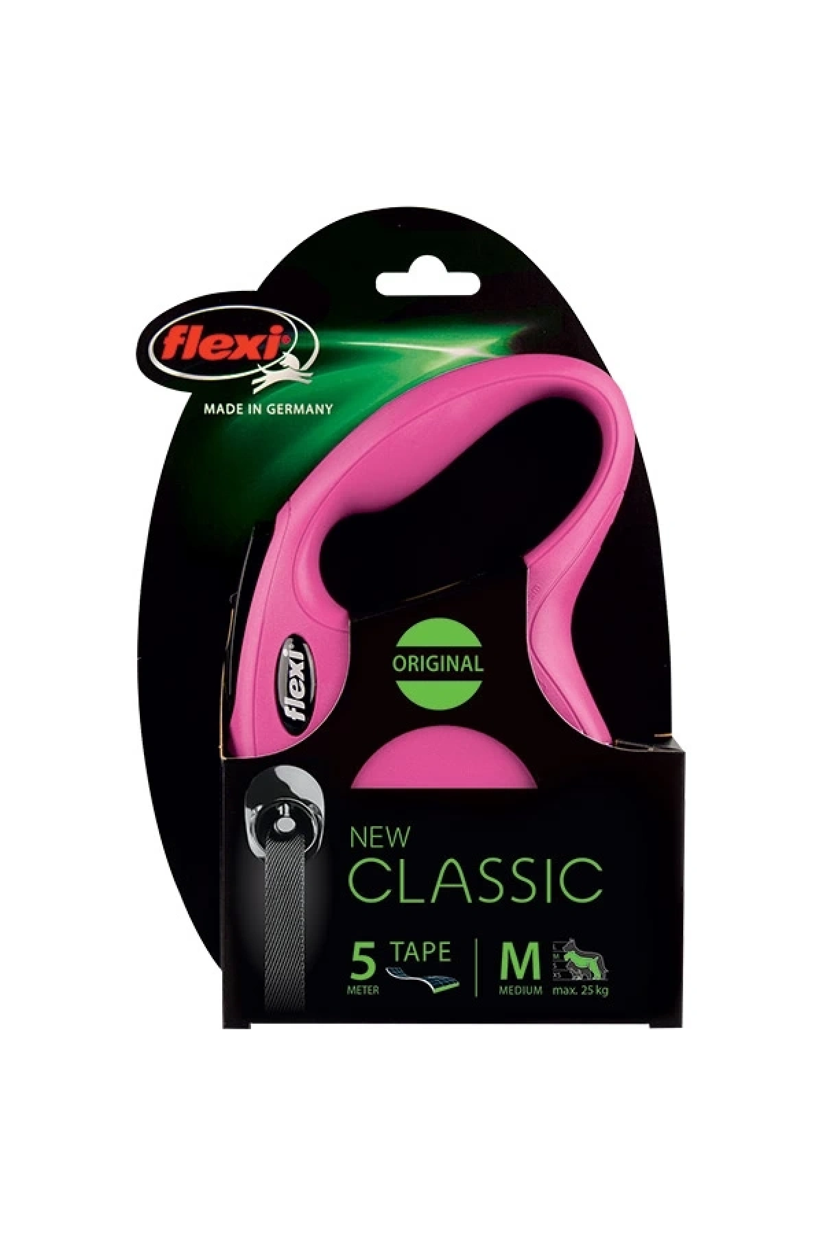 Flexi New Classic M Beden Pembe 5mt Şerit Tasma
