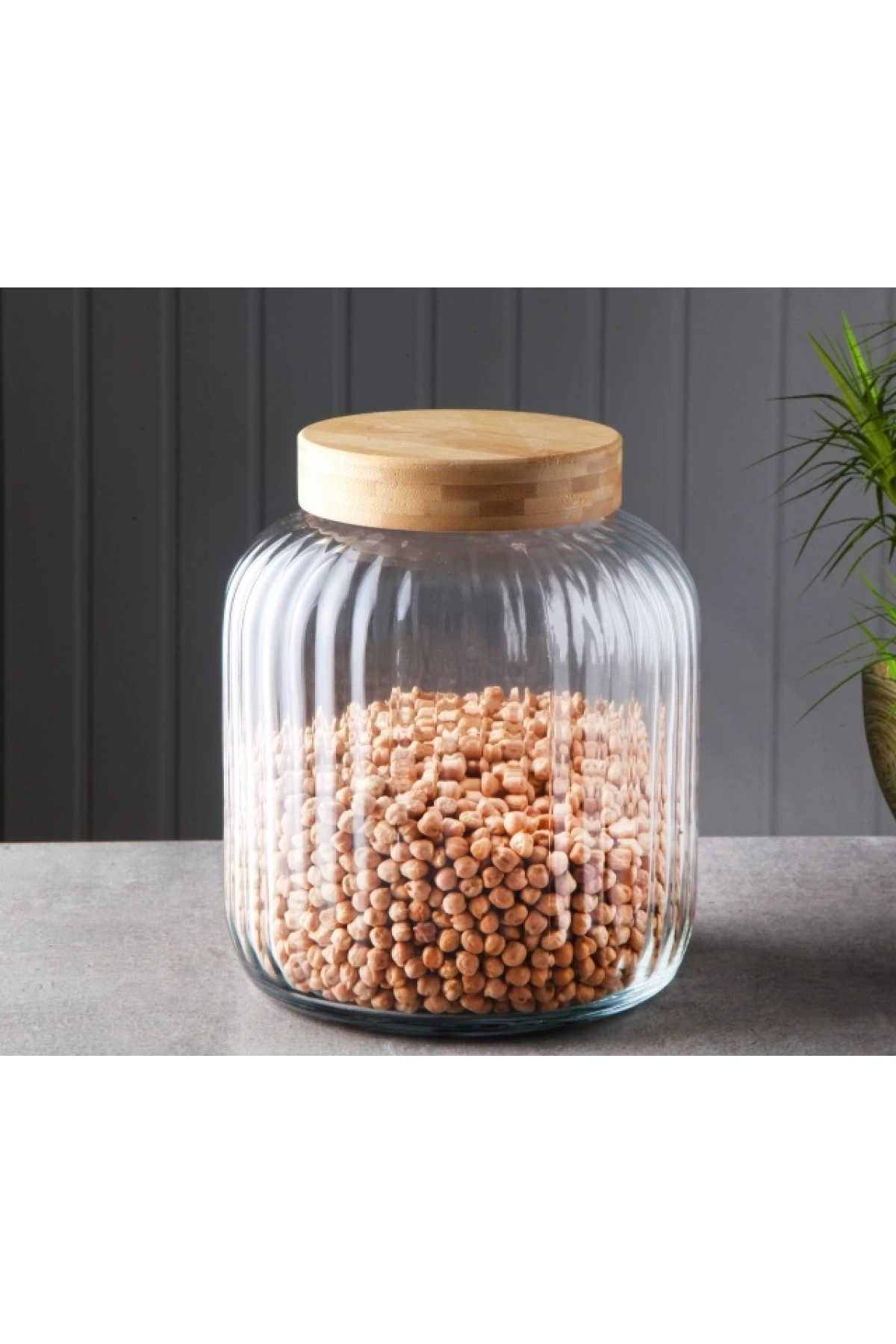 Gnl Bambu Kapaklı 3700cc Cam Kavanoz