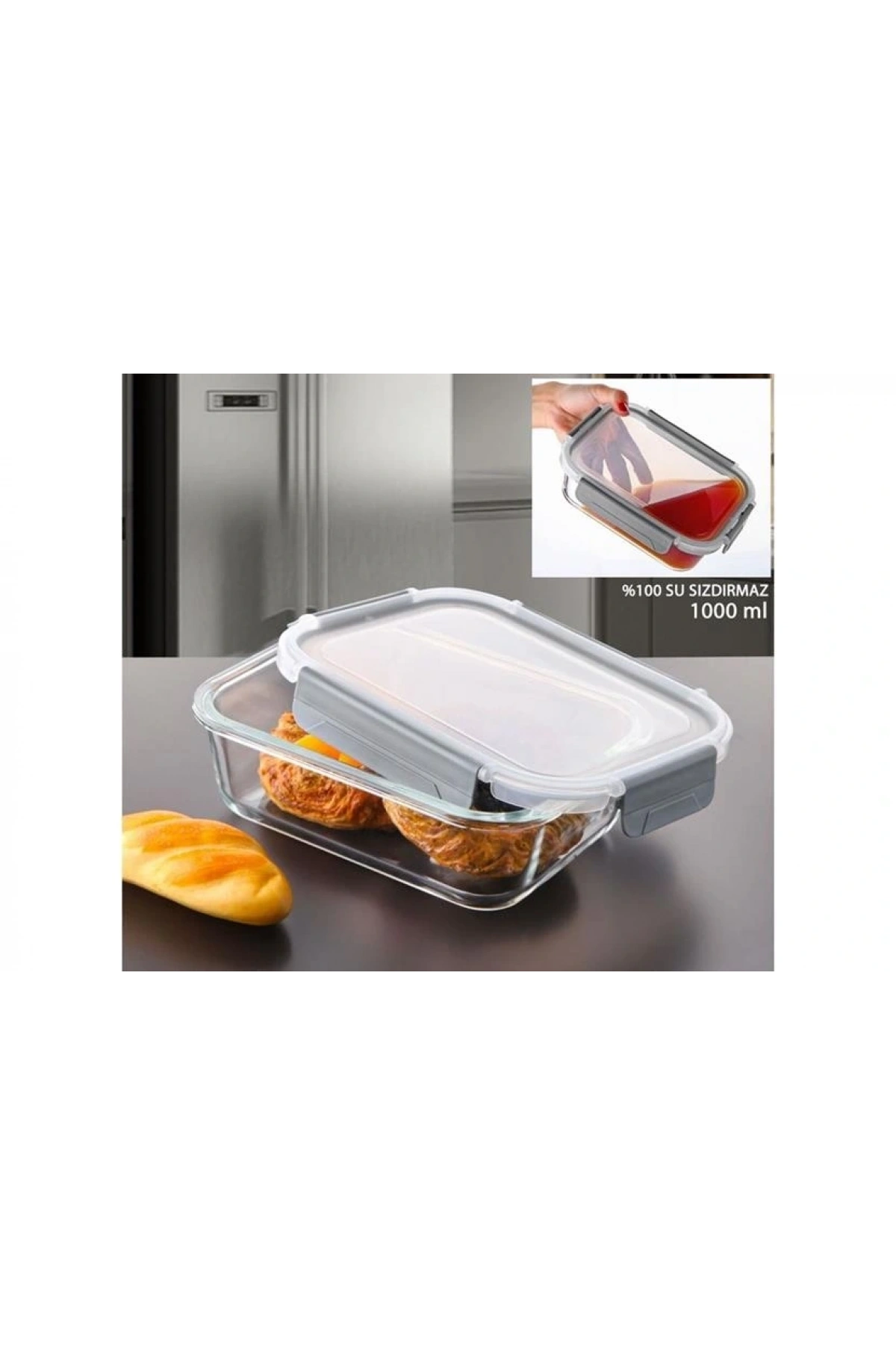 Gnl Cam 1000cc Saklama Kabı