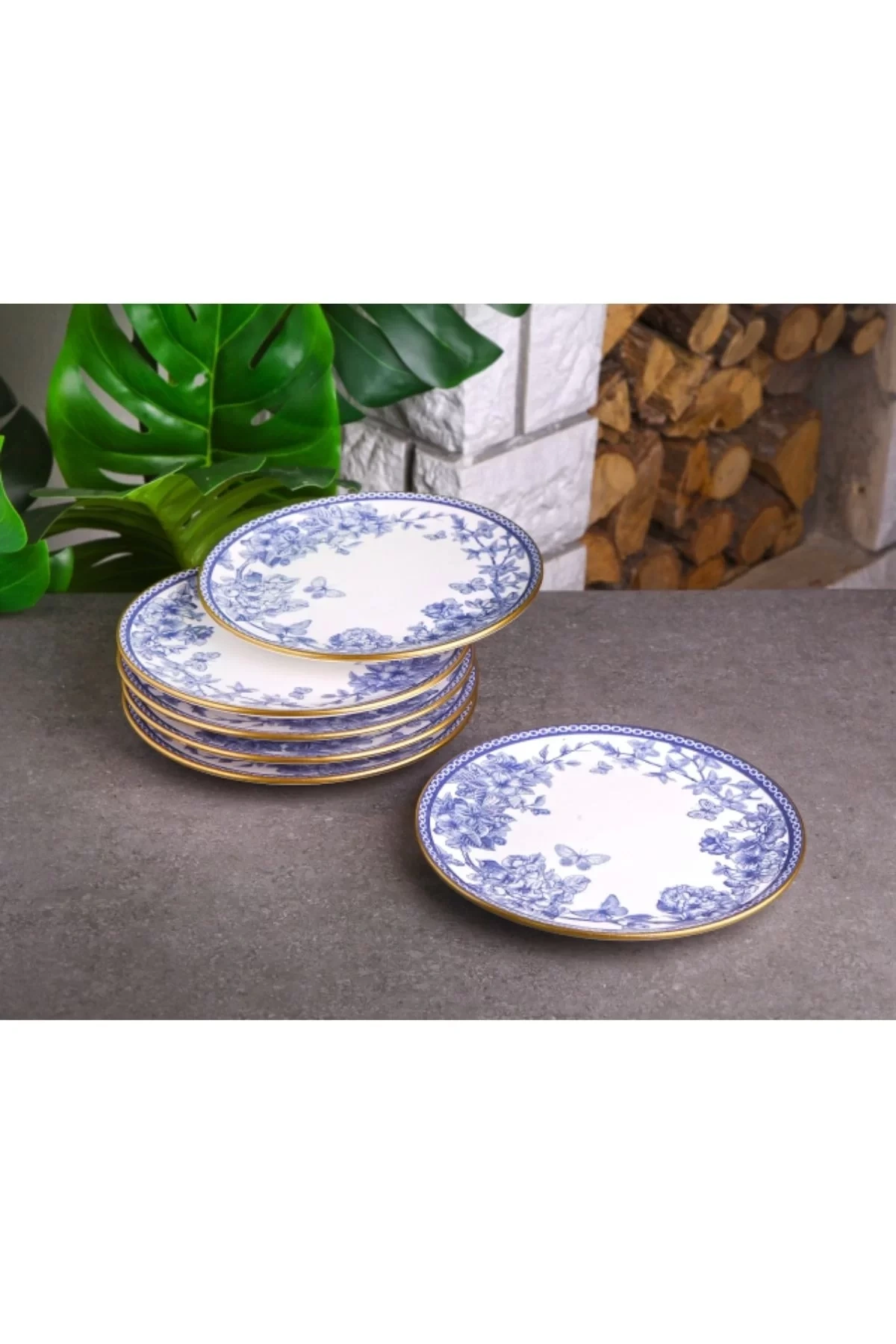 Gönül 4184 Spring Seramik Pasta Tabağı 19 Cm 6lı