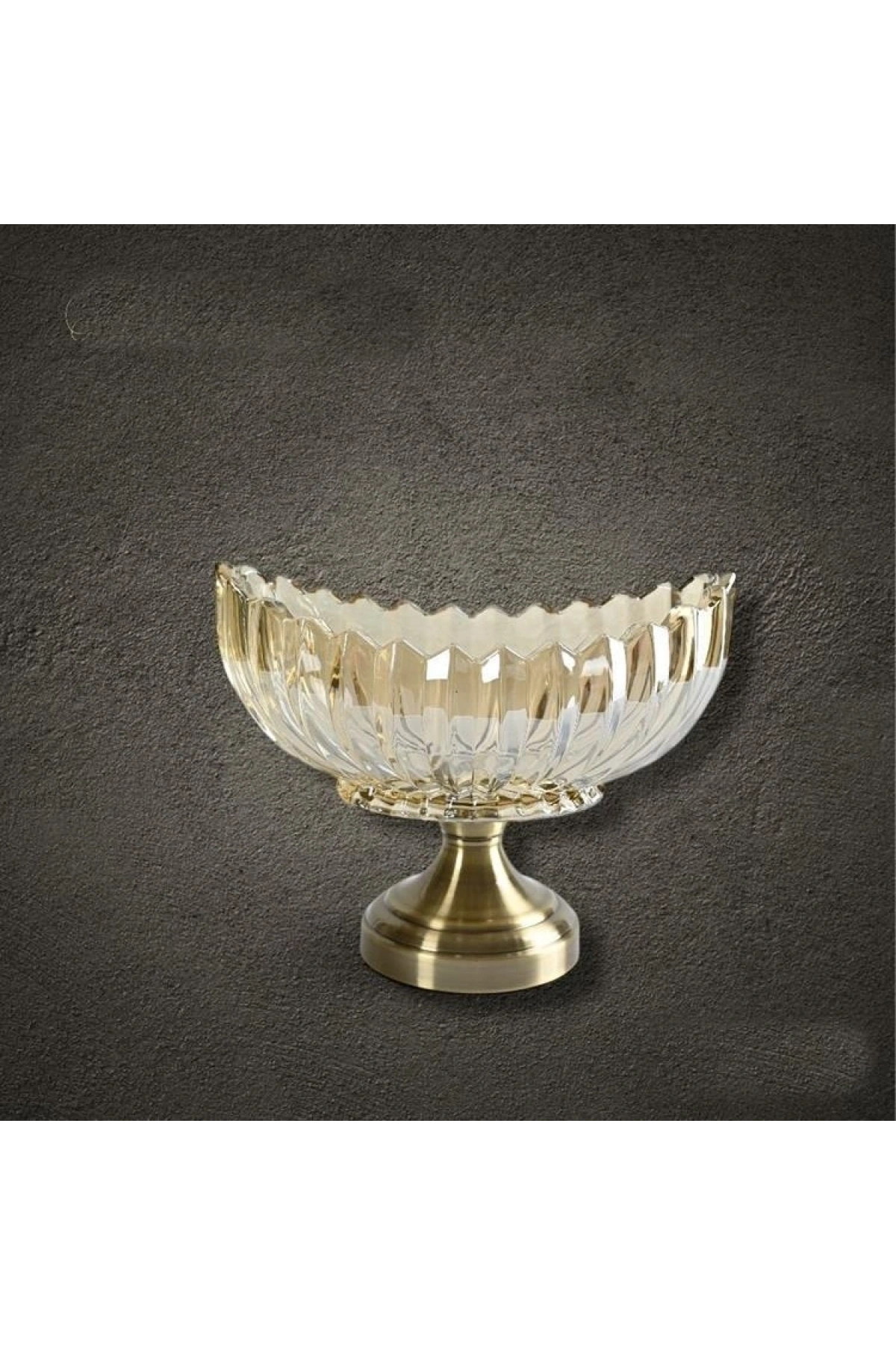 Gönül Dekoratif Cam Ayaklı Sunum Tabağı