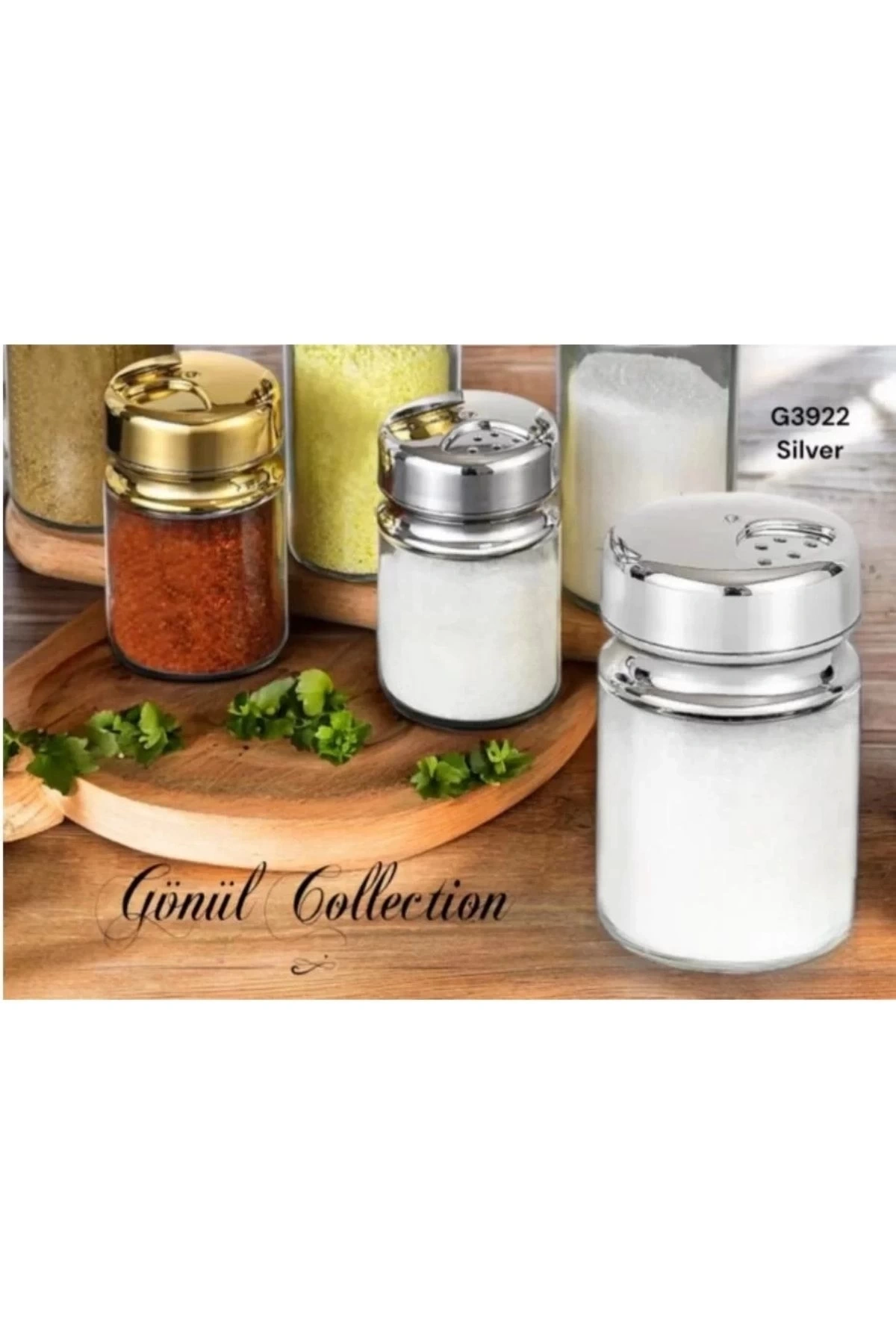 Gönül 3921 Metal Kapaklı Cam Tuzluk 1 Adet