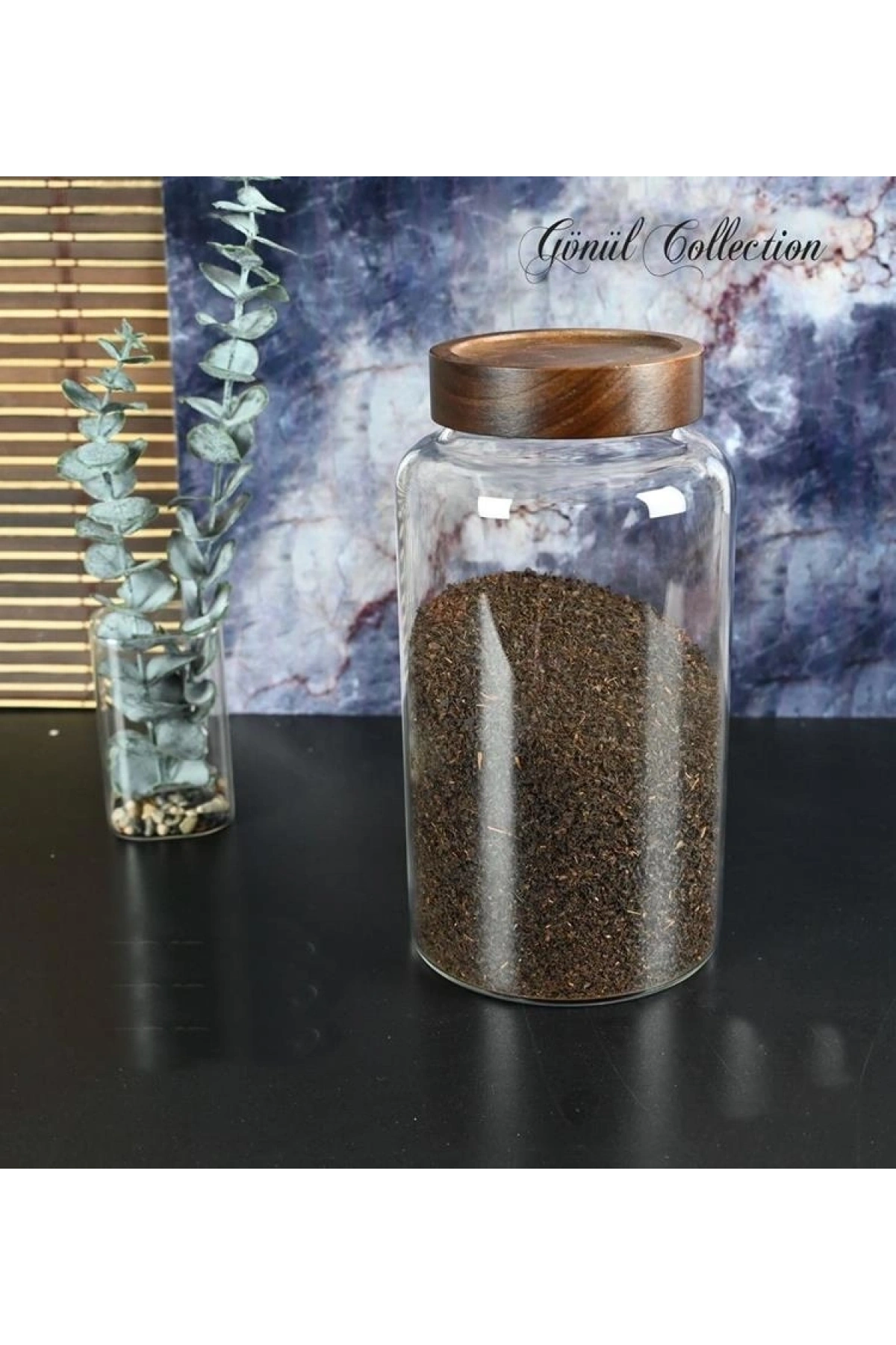 Gönül Mutfak Bambu Kapaklı Cam Kavanoz 13x23 Cm