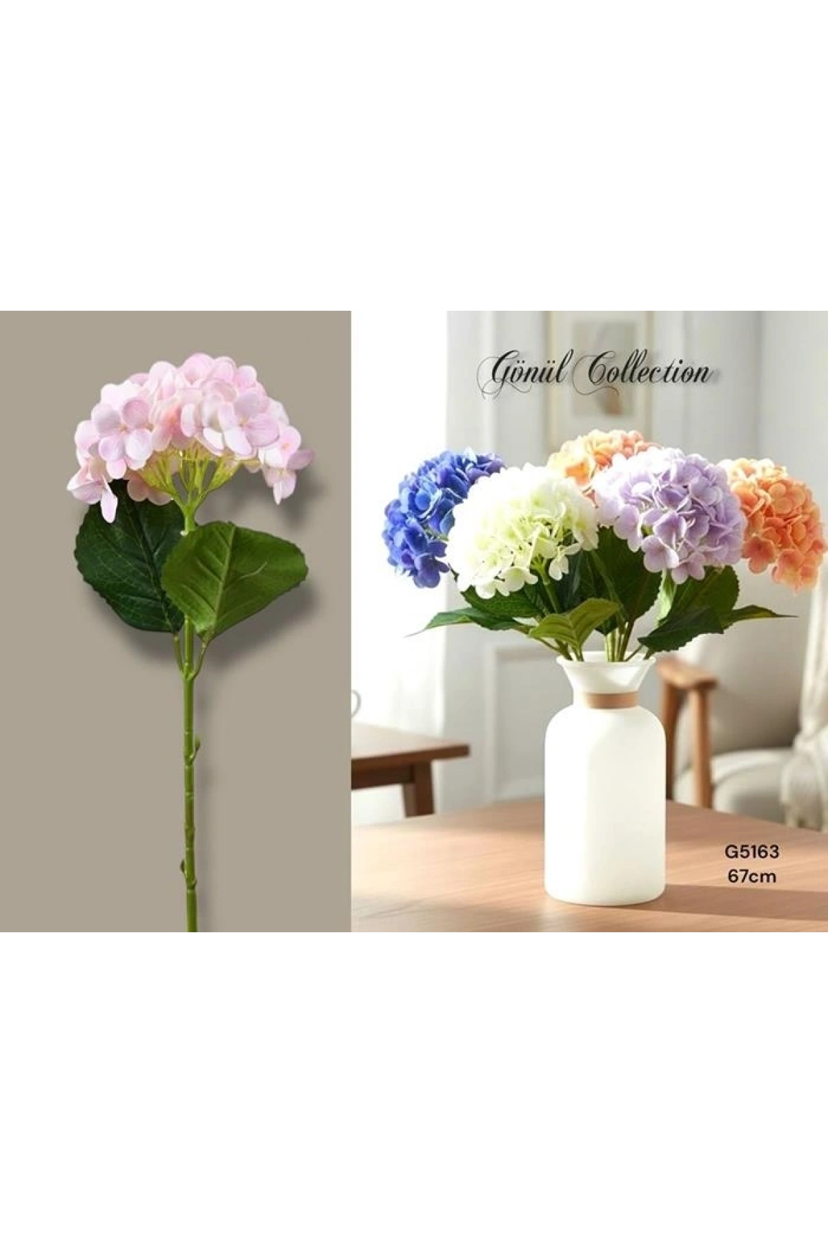 Gönül Mutfak Pembe Yapay Çiçek 67 Cm