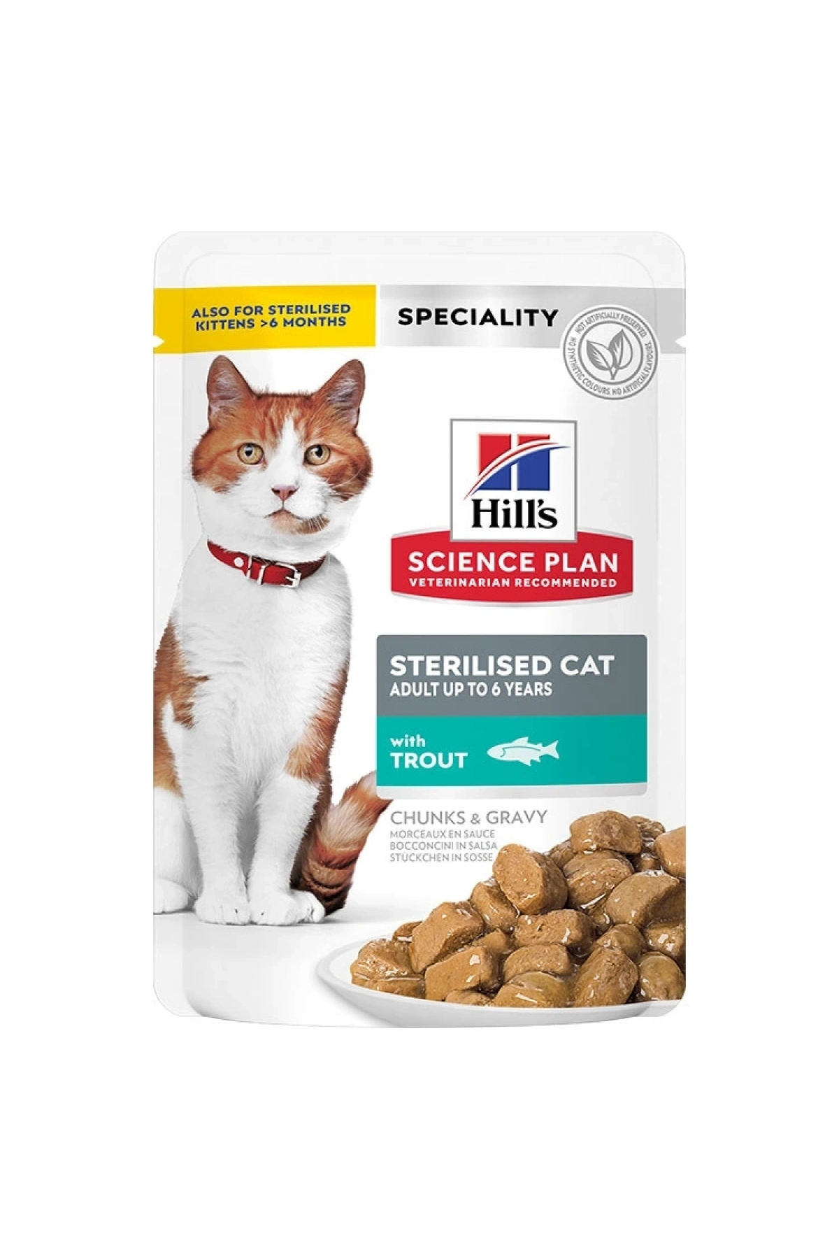 Hills Sp Alabalıklı Kısırlaştırılmış Yetişkin Kedi Pouch 12x85g