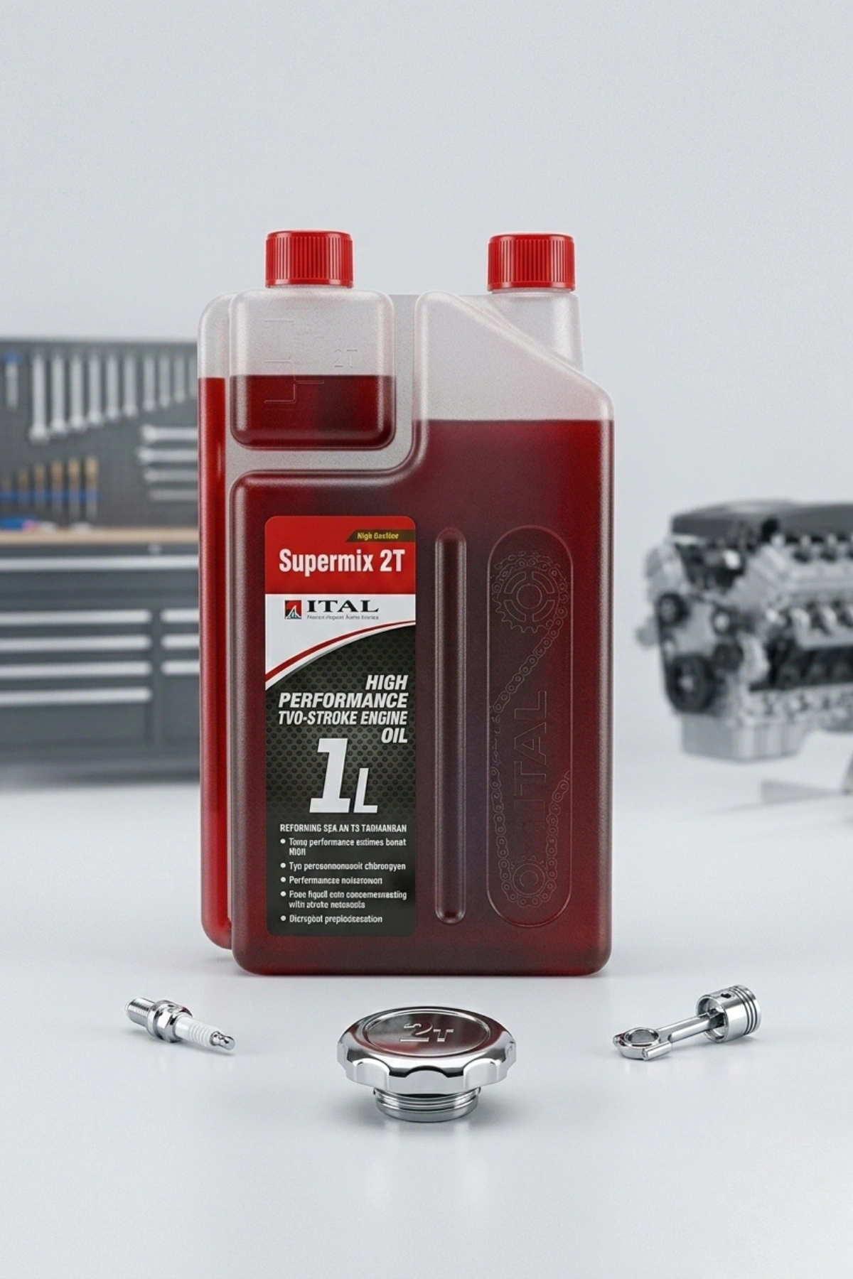 İtal Supermix 2t (2 Zamanlı) Ölçekli Motor Yağı 1l